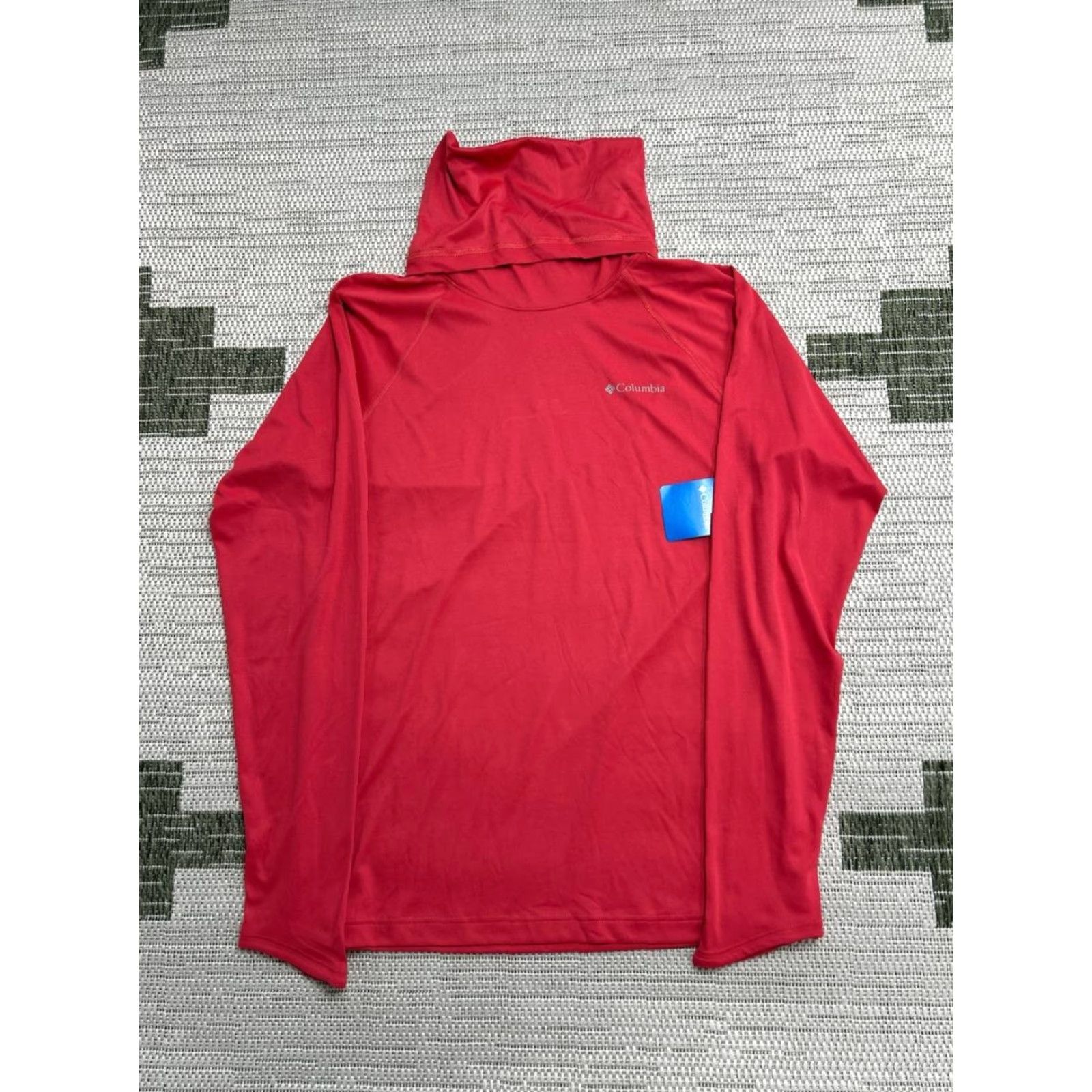 Logo 7 Columbia Shirt Mens Small Red Logo Raglan Sleeve EXS Funnel Sun Size US S / EU 44-46 / 1 - 2 Thumbnail