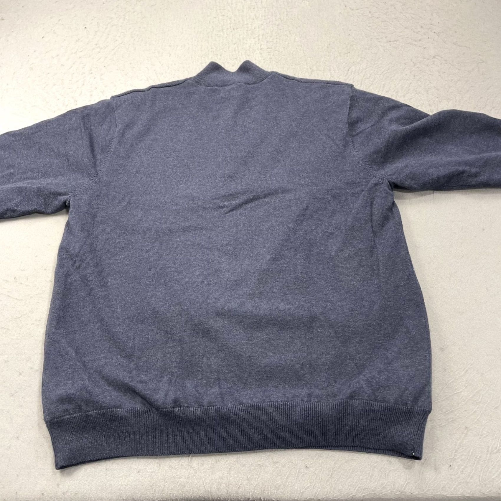 Vintage Greg Norman Cog Hill Dubsdread Golf Sweater Mens L Blue 1/4 Zip Lined Mock Neck Pullover Sports Knit Winter Fall Regular Sized Shirt? Size US L / EU 52-54 / 3 - 7 Thumbnail