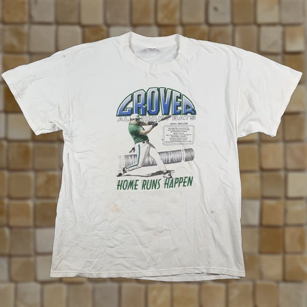 Delta Vintage Delta MLB T-Shirt Men XL White 90s Baseball Grunge Retro Sports Distressed Size US XL / EU 56 / 4 - 1 Thumbnail