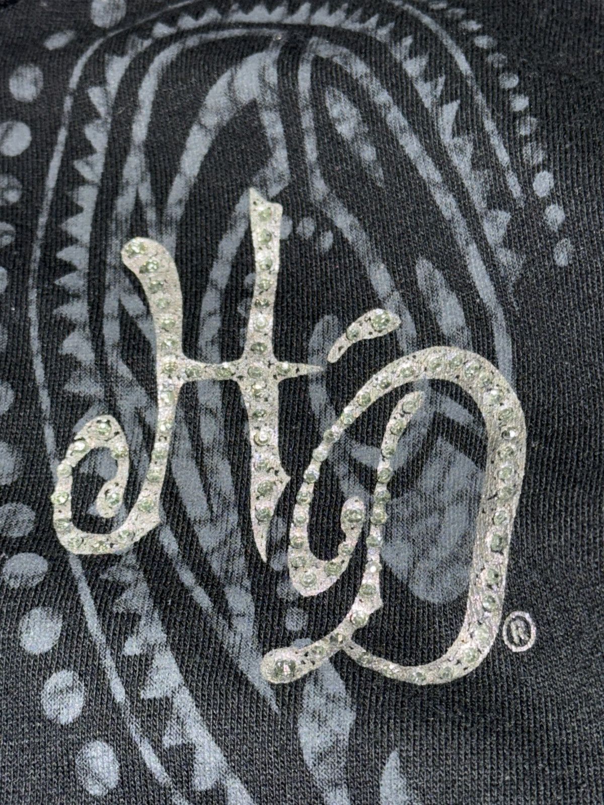 Harley Davidson Vintage 2012 Harley-Davidson Women’s Rhinestone Zip Hoodie Size L / US 10 / IT 46 - 18 Thumbnail