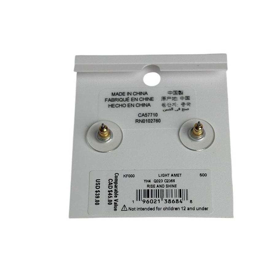 Kate Spade Kate Spade Rise And Shine Studs (Light Amethyst) Earrings Size ONE SIZE - 7 Thumbnail
