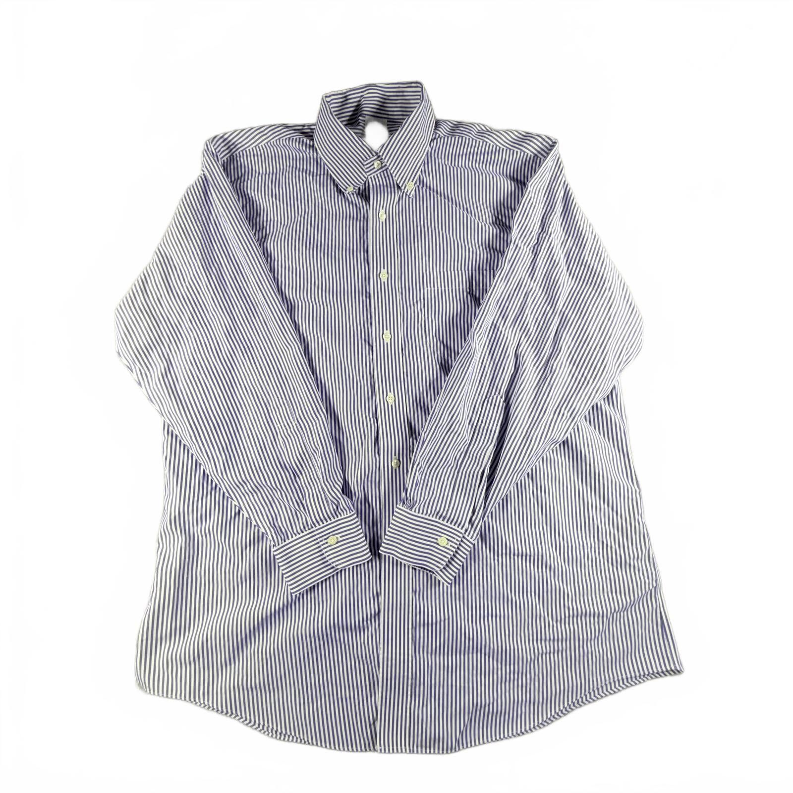 Brooks Brothers Brooks Brothers Shirt Men's 17-33 Blue Non-Iron Striped Size 42R - 1 Thumbnail