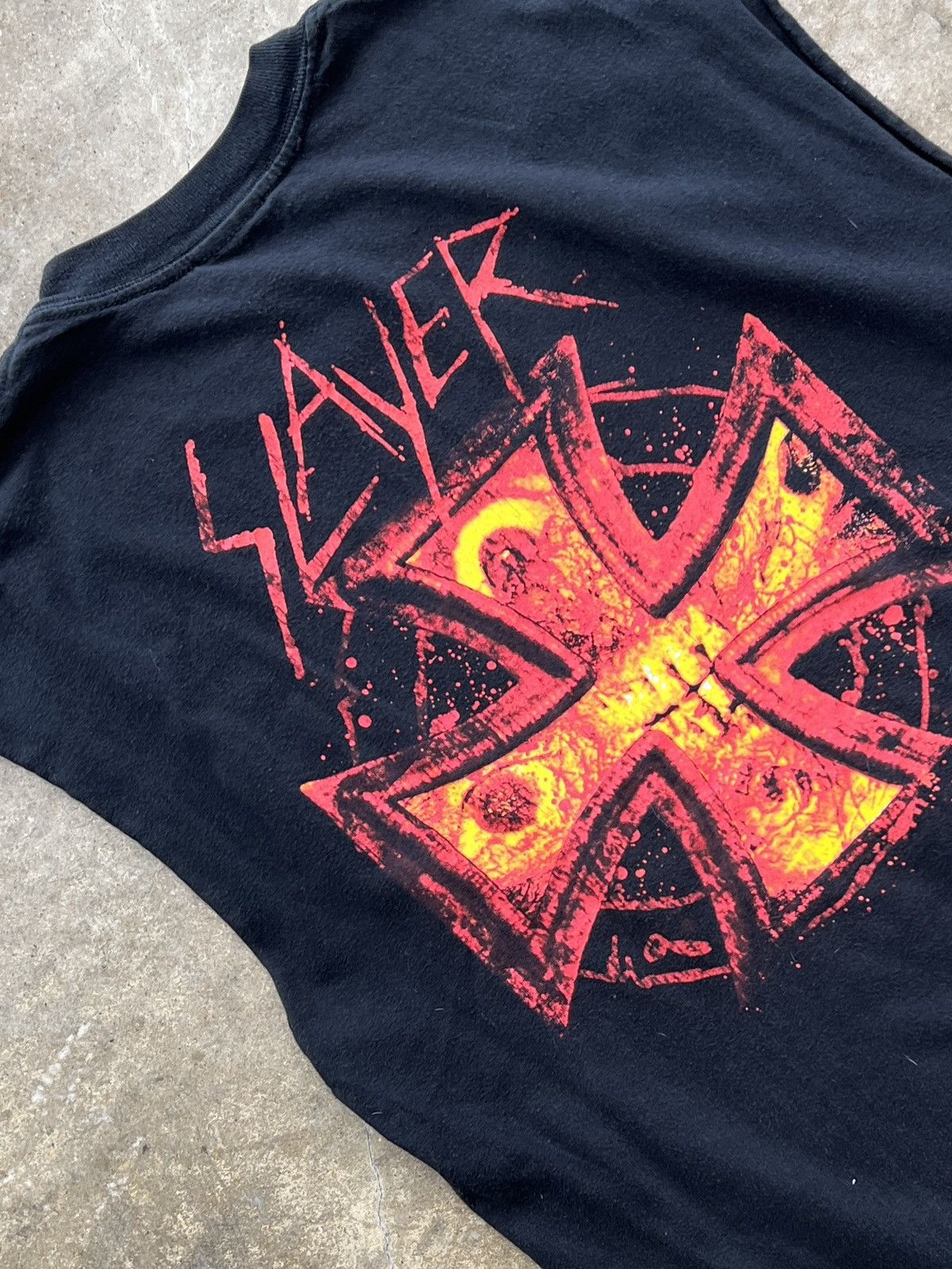 Band Tees Vintage 2003 Slayer Tour Band Tee Cut Sleeve Large Size US L / EU 52-54 / 3 - 4 Thumbnail