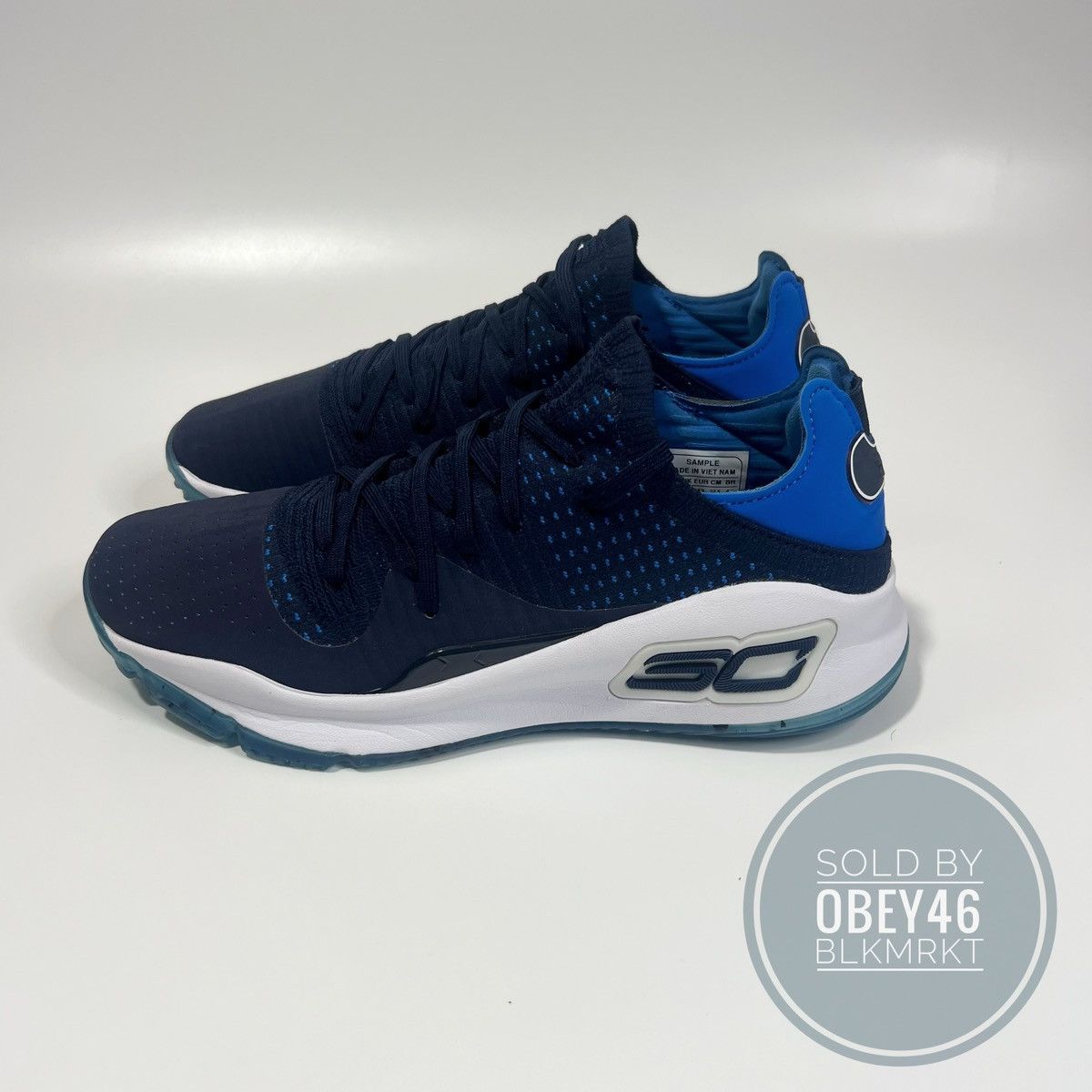 Under Armour Under Armour Curry 4 Low Deep Navy Blue/White Sample 9.5 Size US 9.5 / EU 42-43 - 1 Thumbnail