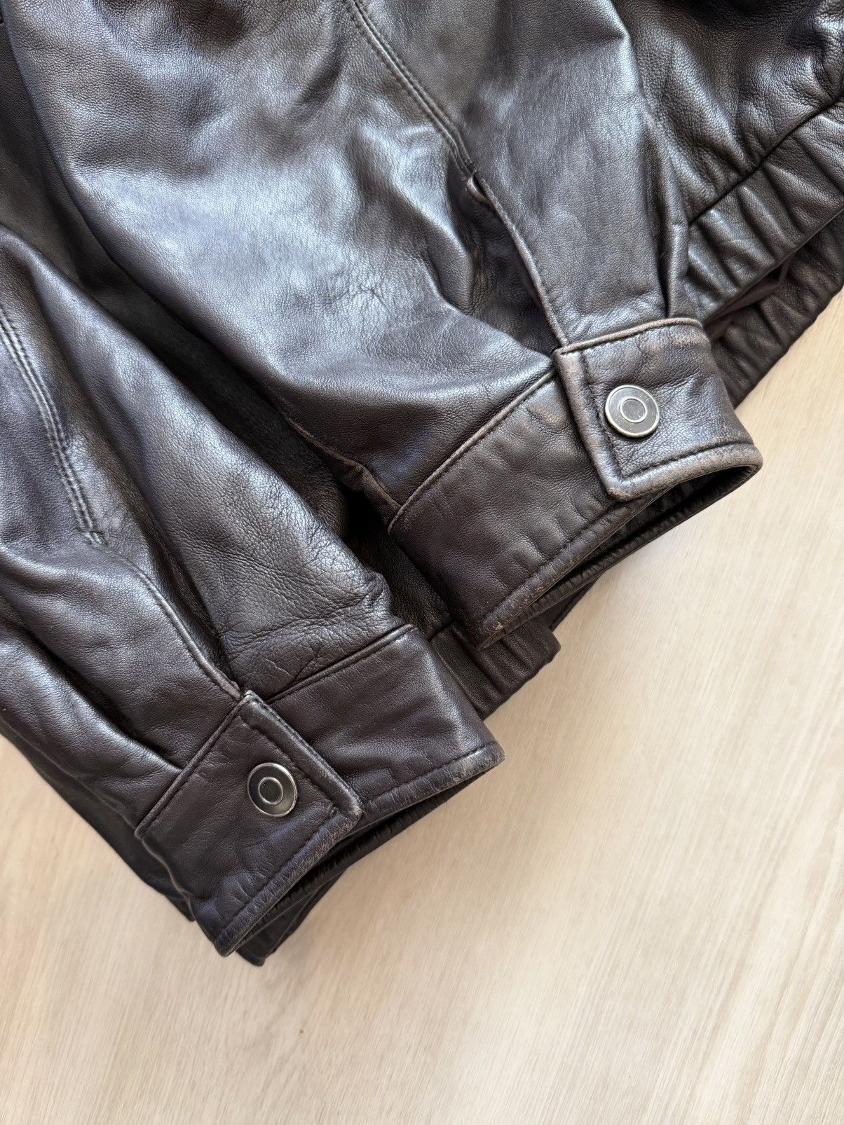 Brandini Vintage Brandini Leather Bomber Flight Jacket Sz XL Size US XL / EU 56 / 4 - 13 Thumbnail