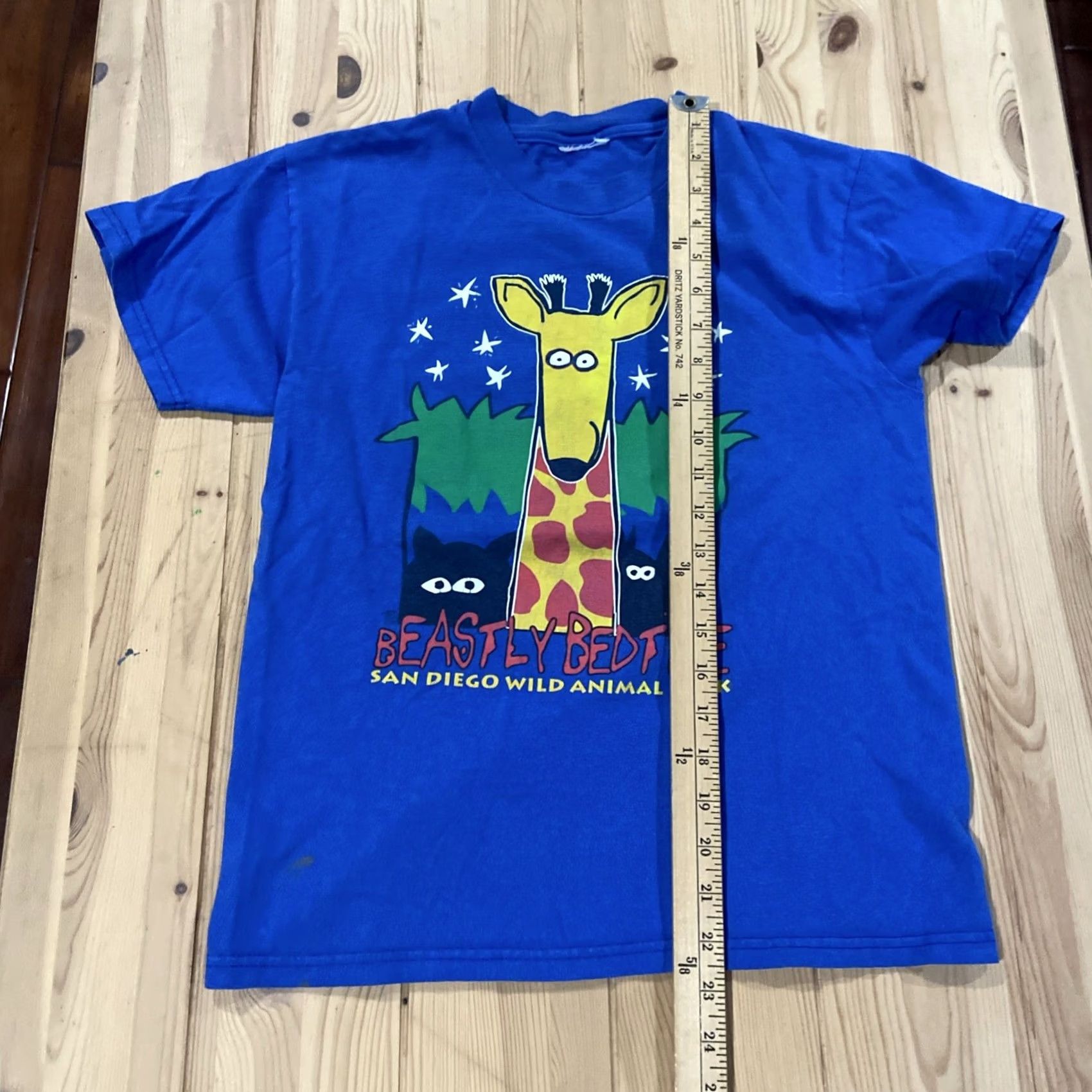 Gildan VTG Gildan Ultra Cotton T-Shirt Beastly Bedtime Small Blue Giraffe Unisex Adults Logo Graphic Print Crew Neck Cotton Size US S / EU 44-46 / 1 - 5 Thumbnail