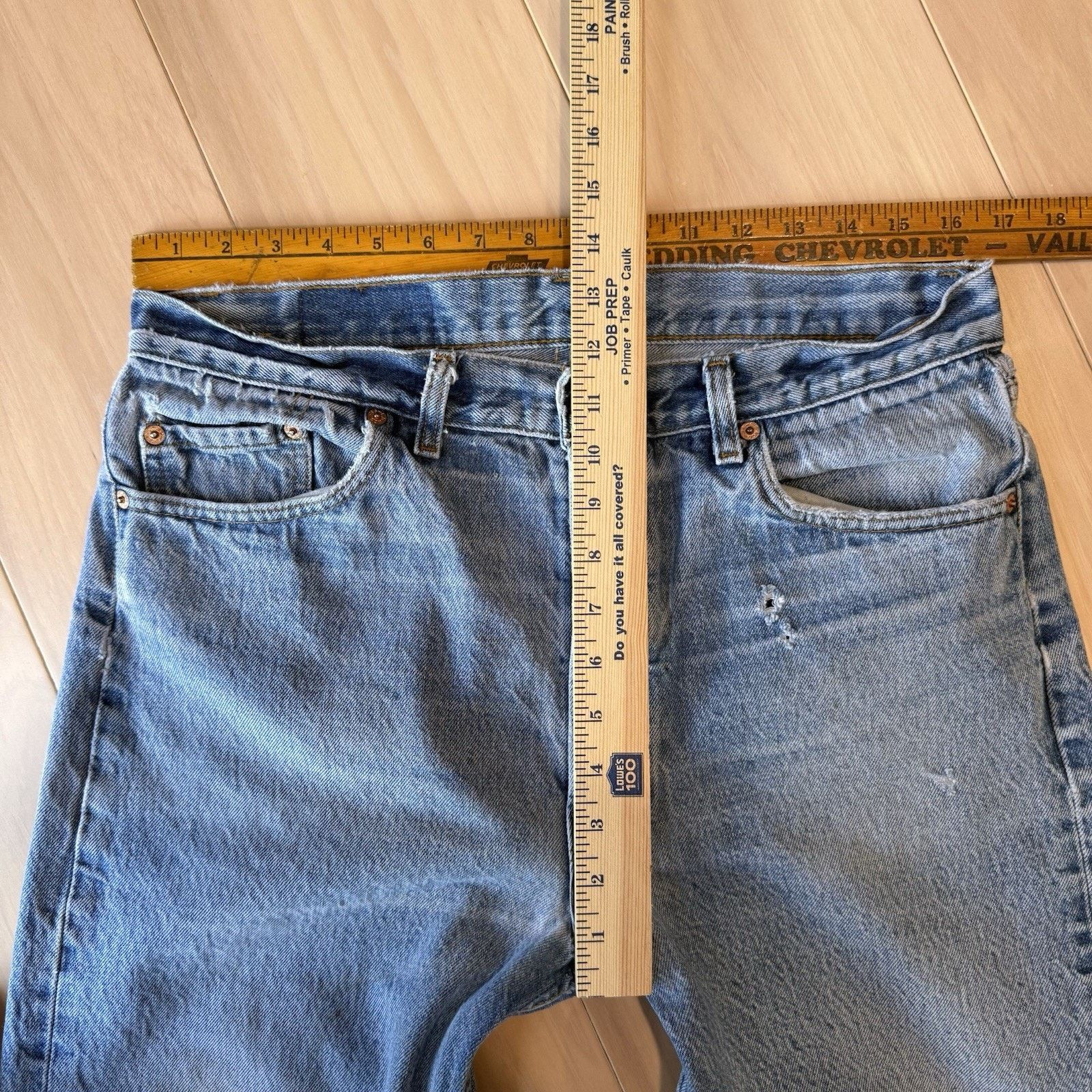 Levi's Vintage Levis 501 Jeans 33 Blue Straight 80s Denim Workwear Size US 33 - 7 Thumbnail