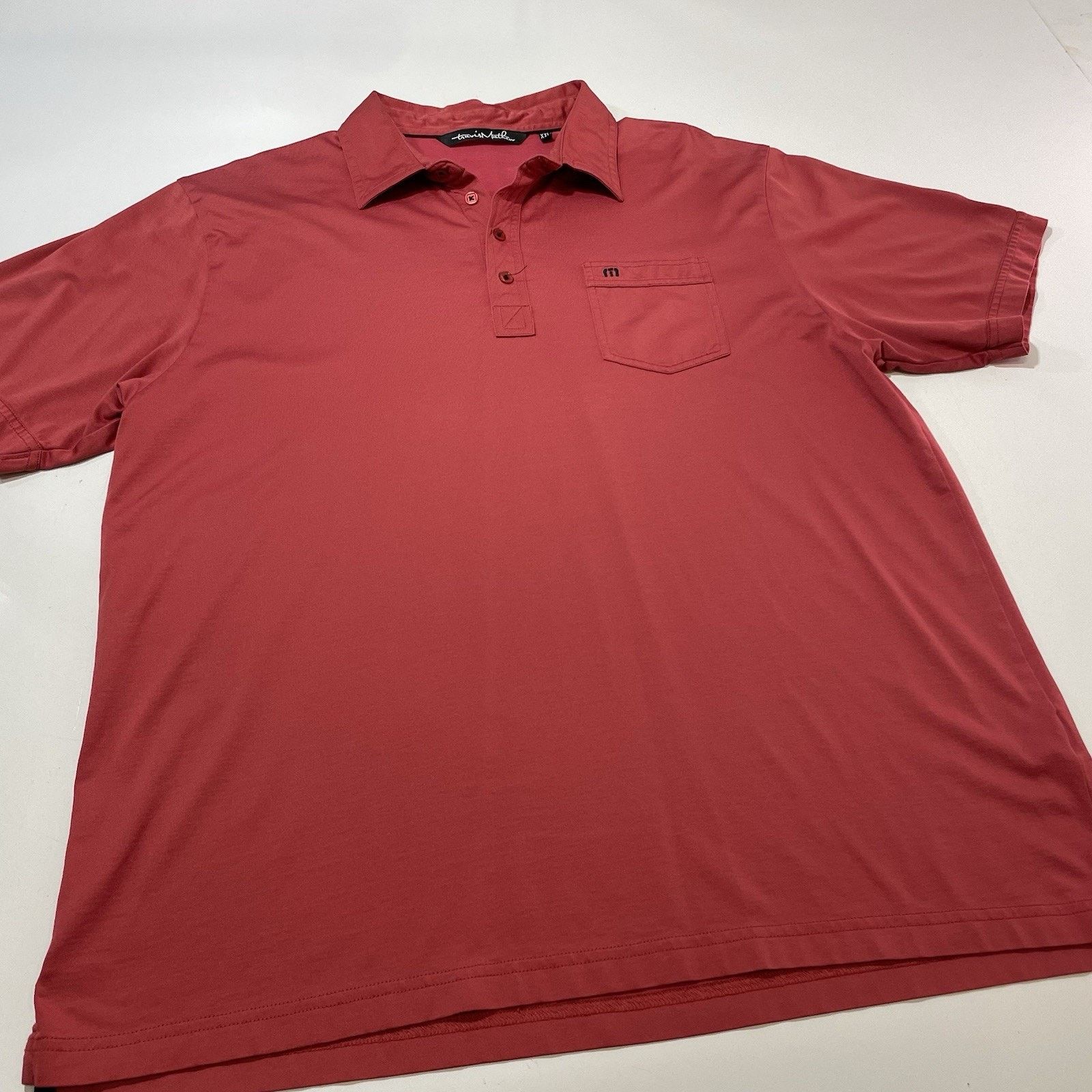 TravisMathew Travis Mathew Golf Polo Shirt Men’s XXL 2XL Red Logo Size US XXL / EU 58 / 5 - 2 Thumbnail
