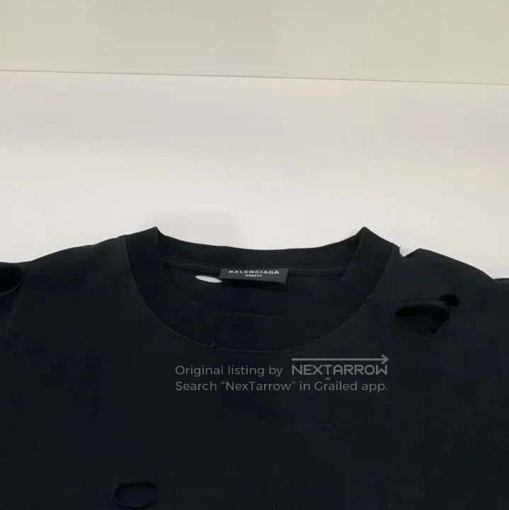 Balenciaga Balenciaga Distressed Logo Short Sleeve T. Size US XS / EU 42 / 0 - 1 Thumbnail