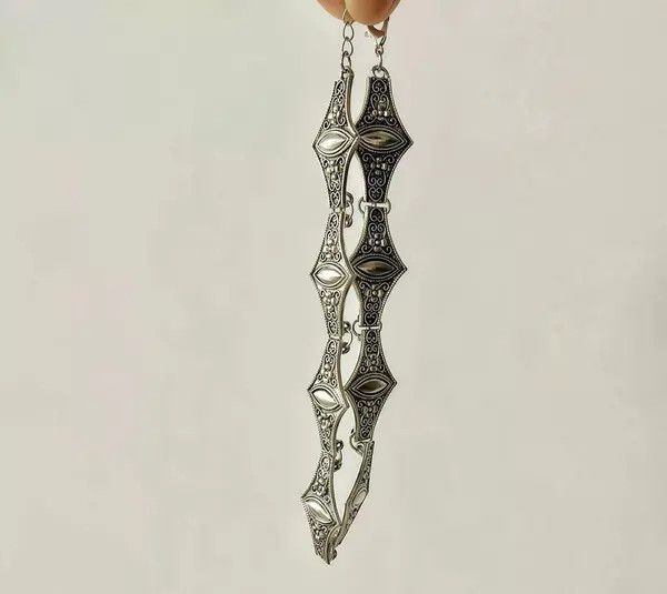 Jewelry Silver Ornate Vintage Style Choker Necklace Size ONE SIZE - 3 Thumbnail