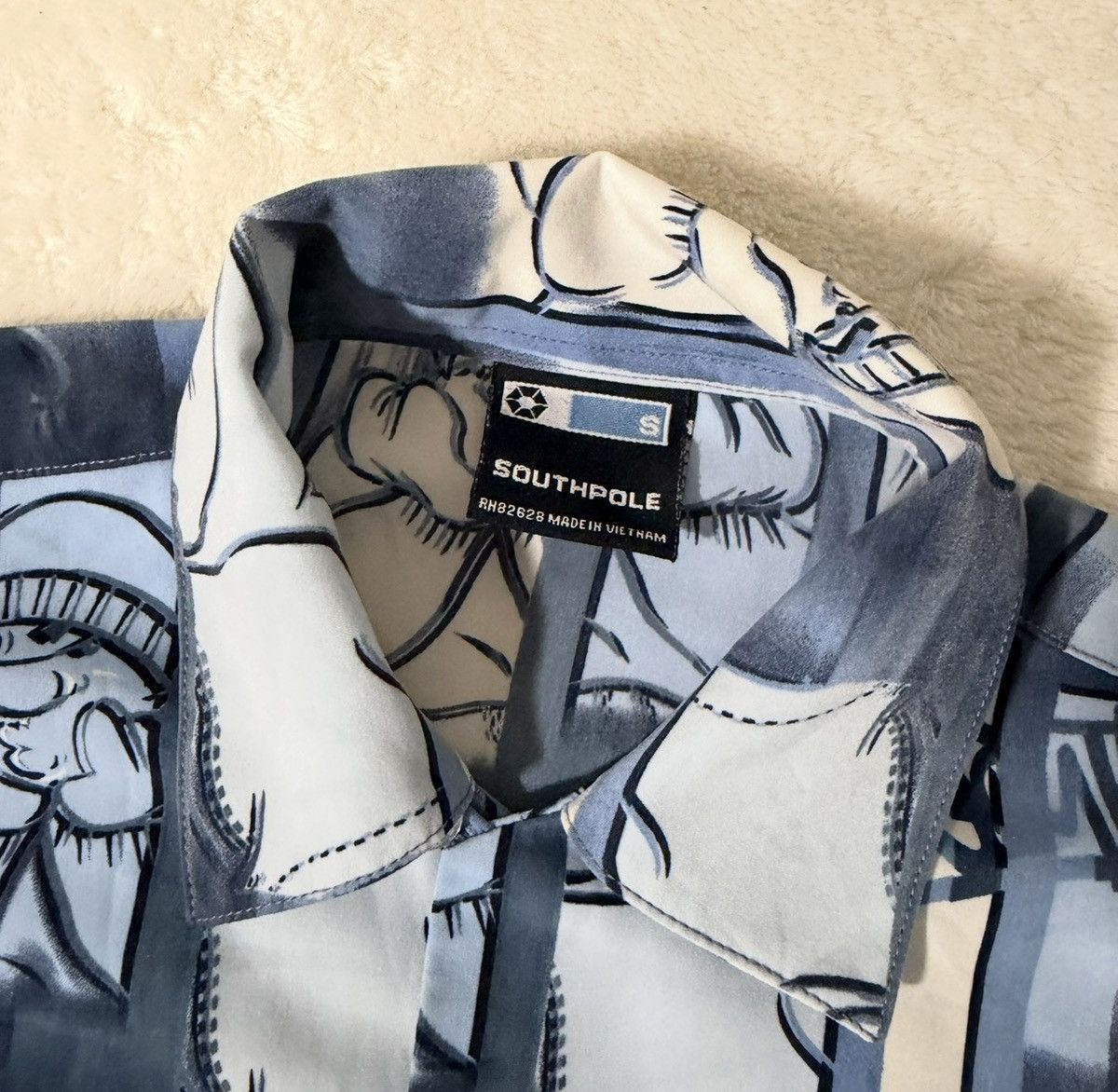 Southpole Y2K Southpole Blue All Over Print Button Up Shirt Size US S / EU 44-46 / 1 - 3 Thumbnail