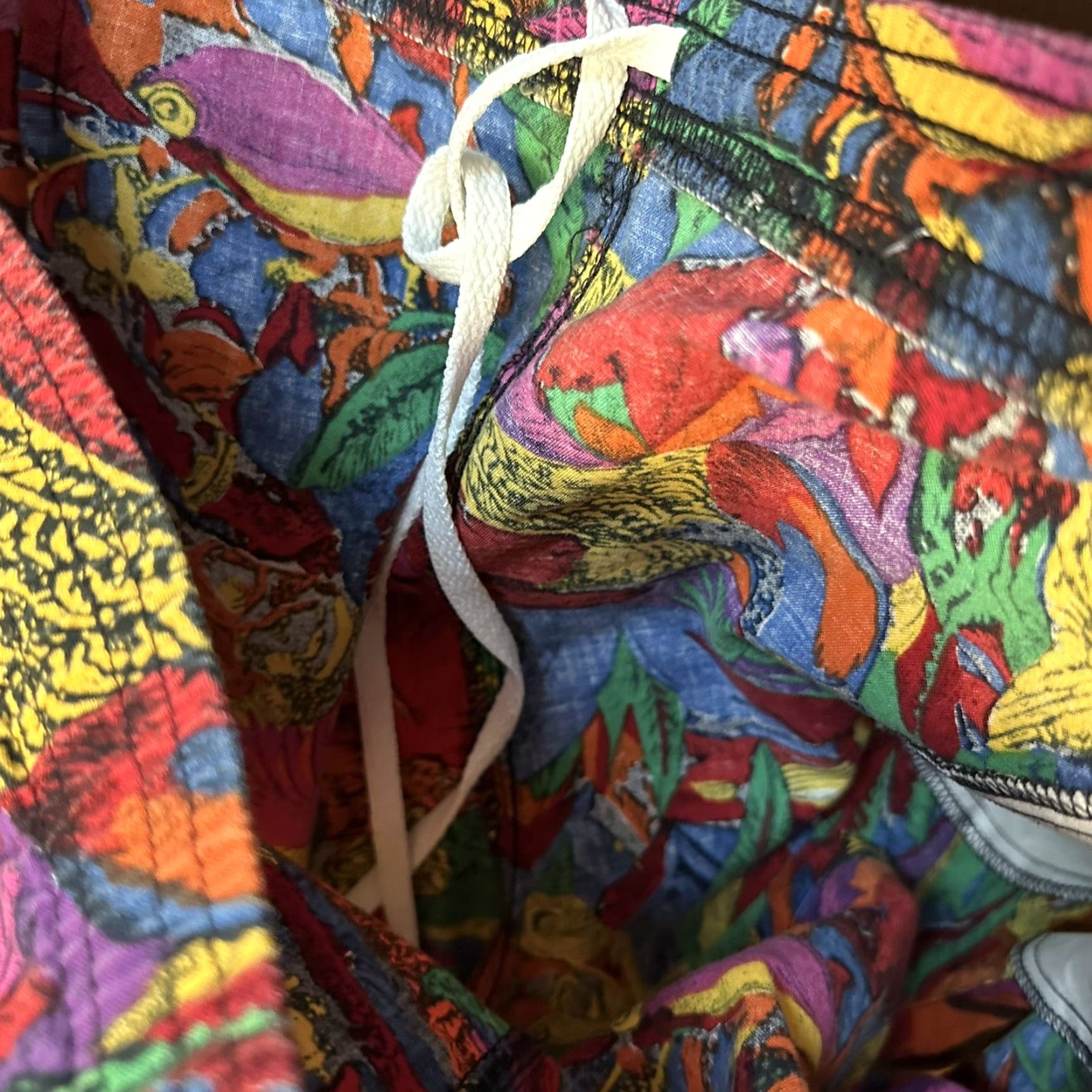DANCER VINTAGE Toucan Dance Fast Lane Hawaiian All Over Print Birds Shorts Men's Size M Size US 36 / EU 52 - 4 Thumbnail
