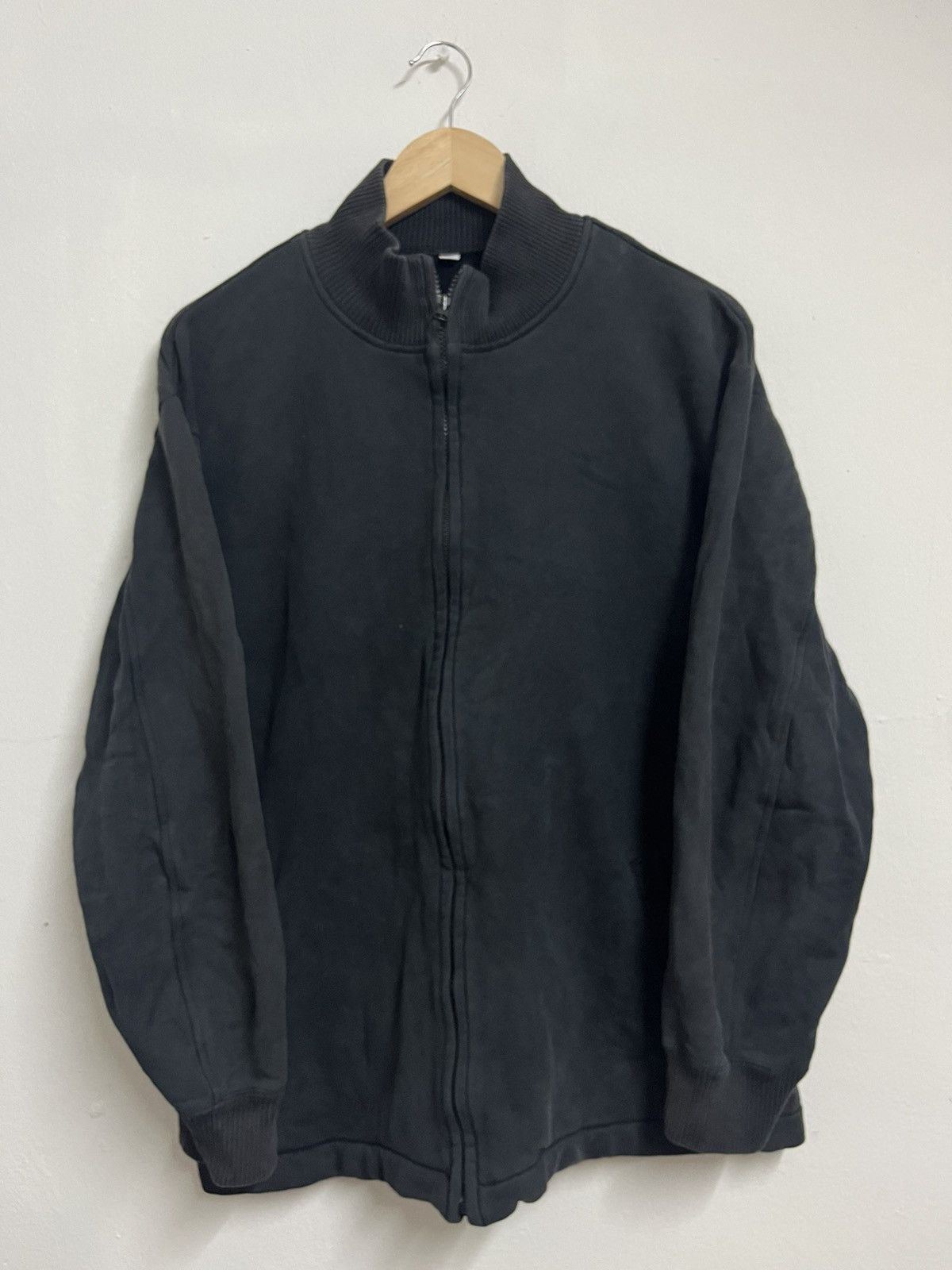 Japanese Brand 💥Vintage 90s UNIQLO Faded Black Zipper Size US L / EU 52-54 / 3 - 1 Thumbnail