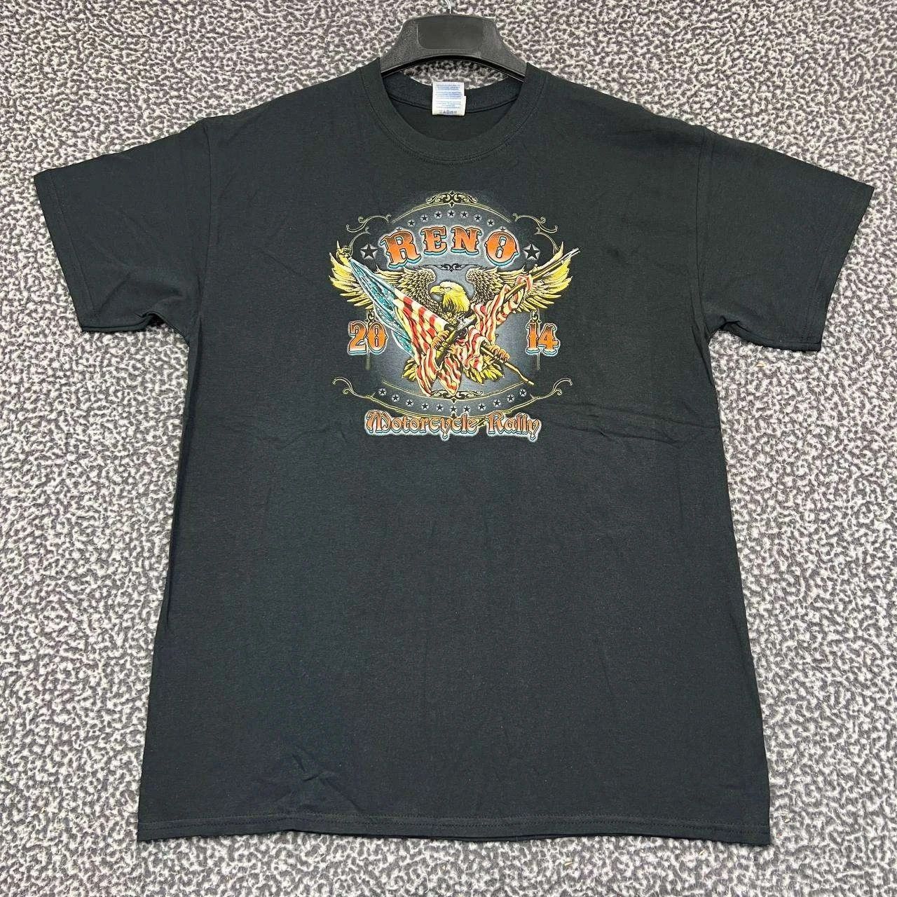 Gildan Vintage Reno Motorcycle Rally Shirt Men L Short Sleeve New Size US L / EU 52-54 / 3 - 2 Thumbnail