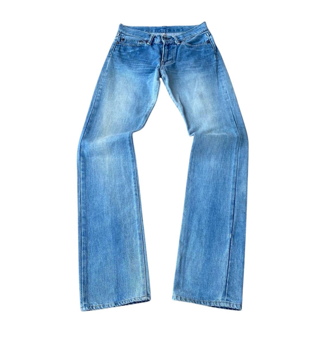 Blue Blue Japan VINTAGE RNA JAPAN SLANG SELVEDGED BLUEWASH W27X32 Size US 27 - 1 Thumbnail