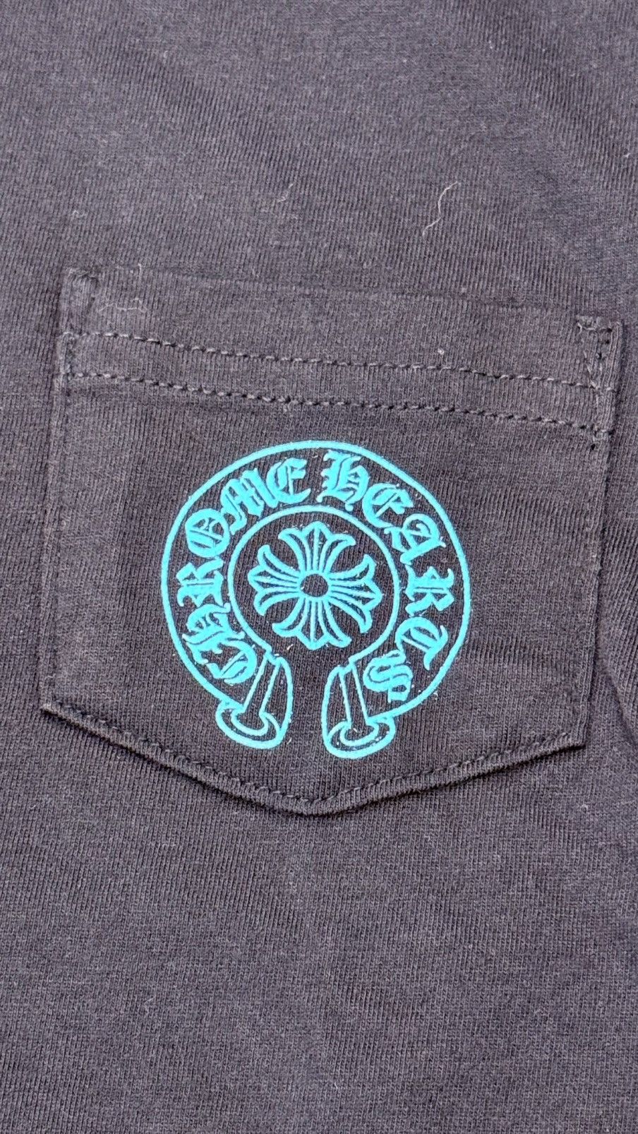 Chrome Hearts Chrome Hearts KIDS Horseshoe Pocket Tee Black / Sky Bkue Size US XXS / EU 40 - 3 Thumbnail