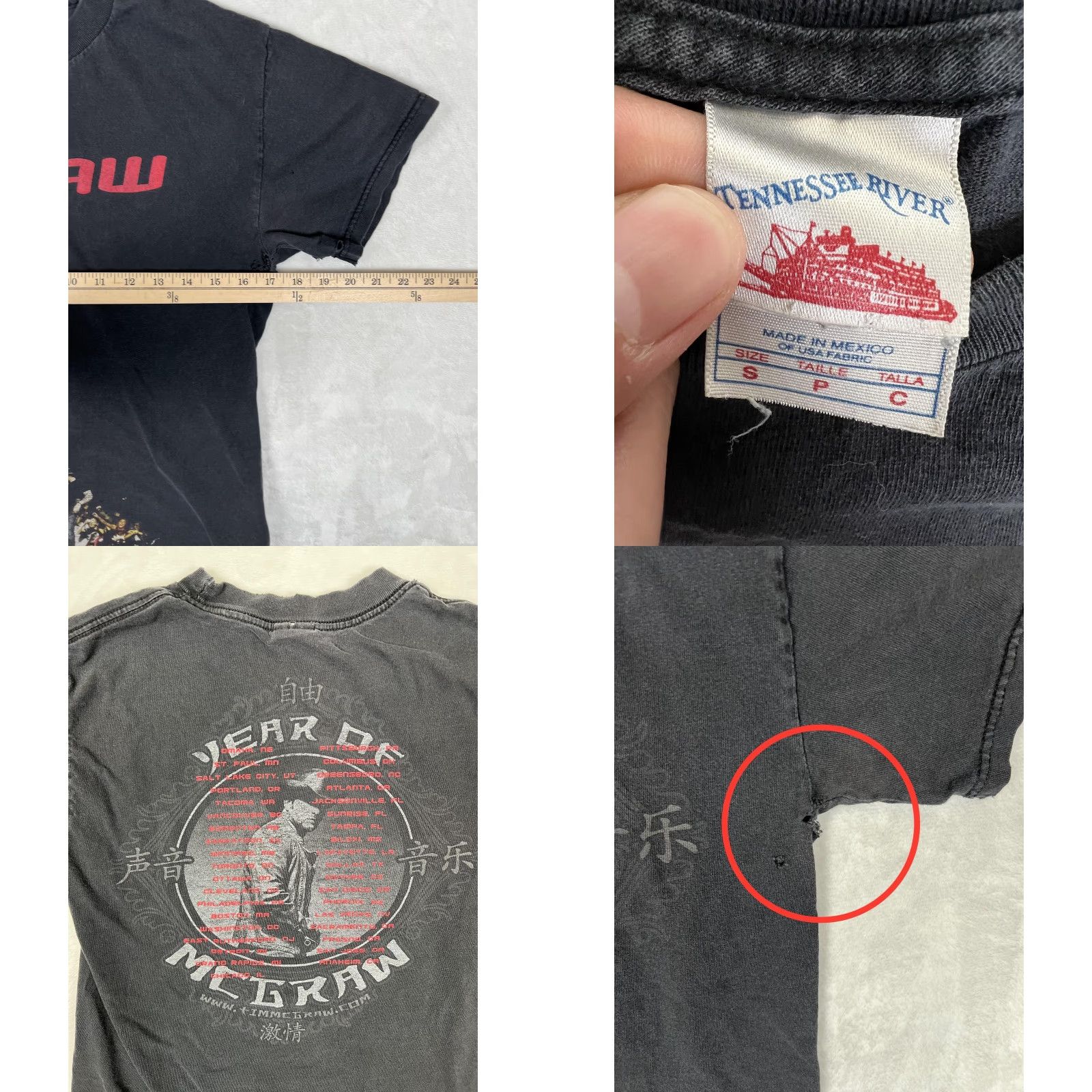 Vintage VINTAGE Tim McGraw T-Shirt Mens Small Black Year Of McGraw Tour Concert Tee Size US S / EU 44-46 / 1 - 8 Thumbnail