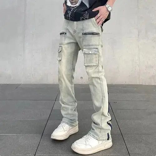Japanese Brand Zipper pocket flare jeans Size US 30 / EU 46 - 3 Thumbnail