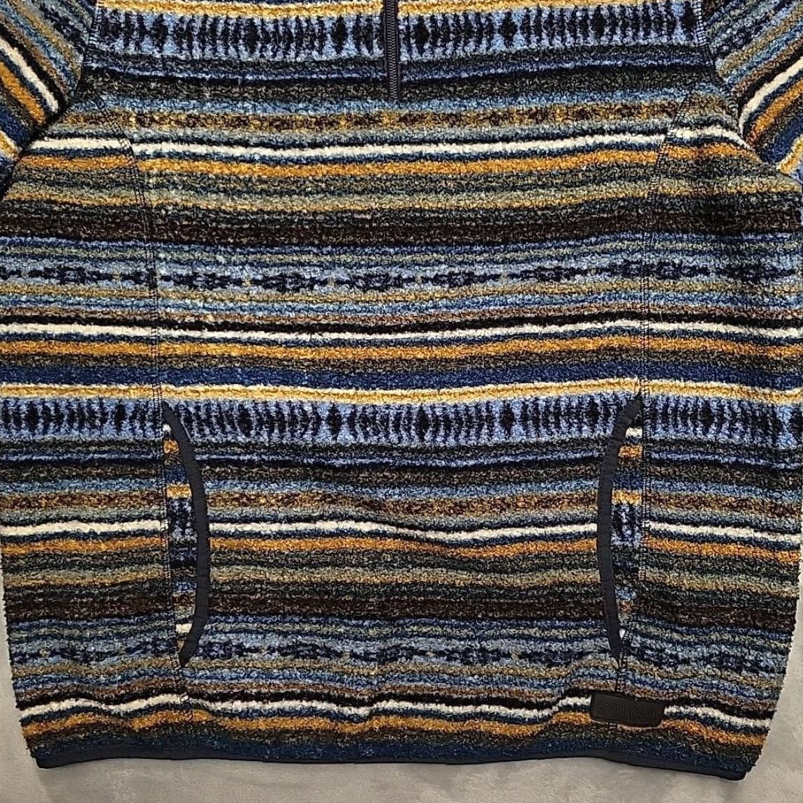 Denime Rock & Roll Denim Sweater Mens Small Multicolor Striped Fleece 1/4 Zip Pullover Size US S / EU 44-46 / 1 - 4 Thumbnail