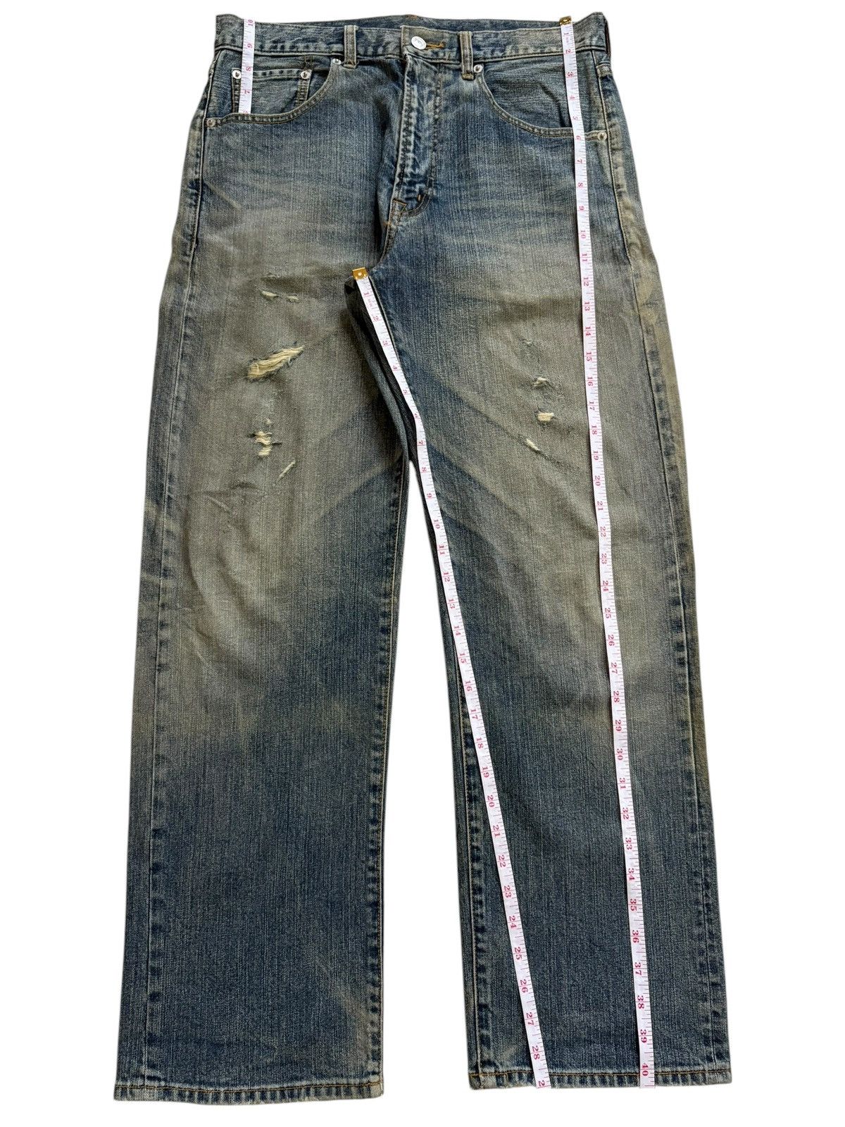 Japanese Brand Vintage Japanese Brand Mud Wash Distressed Baggy Jeans Size US 32 / EU 48 - 13 Thumbnail