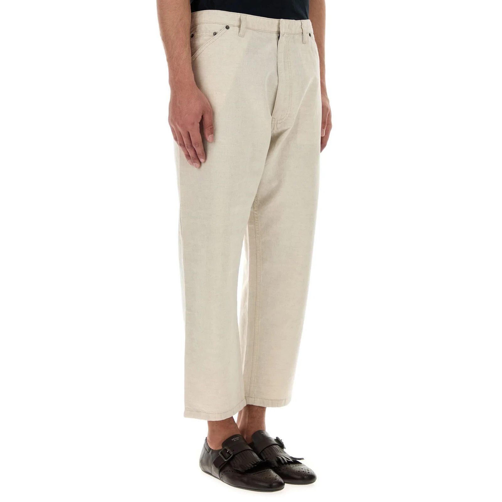 Prada PRADA Melange Ivory Chambray Pants New & Authentic (Men's si Size US 34 / EU 50 - 3 Thumbnail