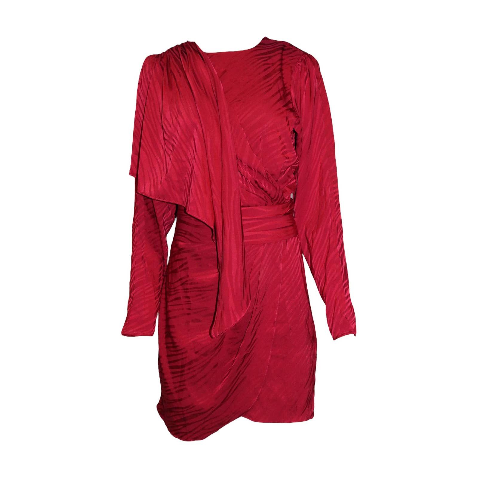 image of NWT Ronny Kobo Shanaya Dress Size Large in Red, Women's