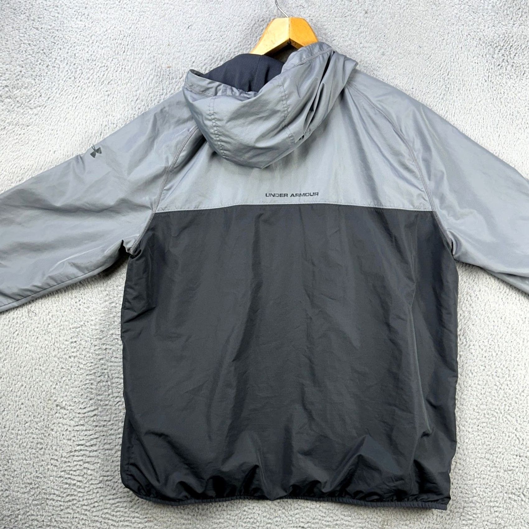 Under Armour Under Armour Hoodie Jacket Men 2XL Black Color Block Full Zip Pocket Windbreaker 100% Polyester VS Size US XXL / EU 58 / 5 - 3 Thumbnail