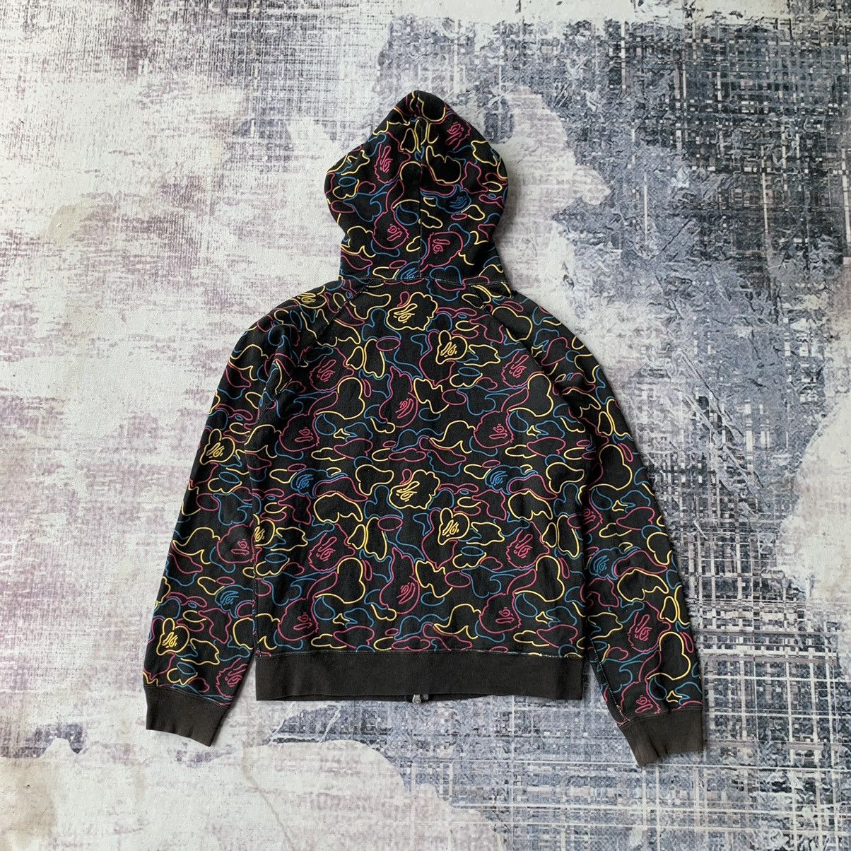 Bape Neon Camo Full Zip Hoodie Size S / US 4 / IT 40 - 2 Thumbnail