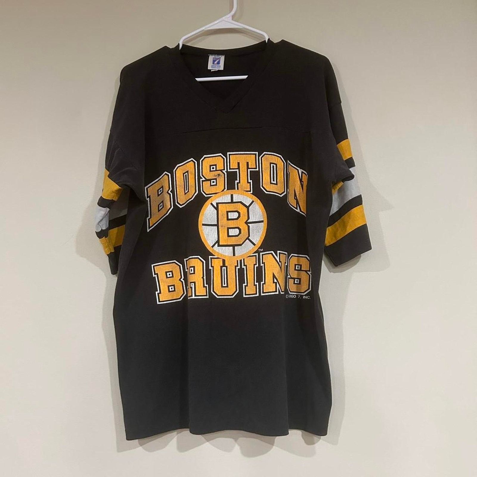 Logo 7 Vintage 1990’s Boston Bruins Hockey Shirt Size US XL / EU 56 / 4 - 1 Thumbnail