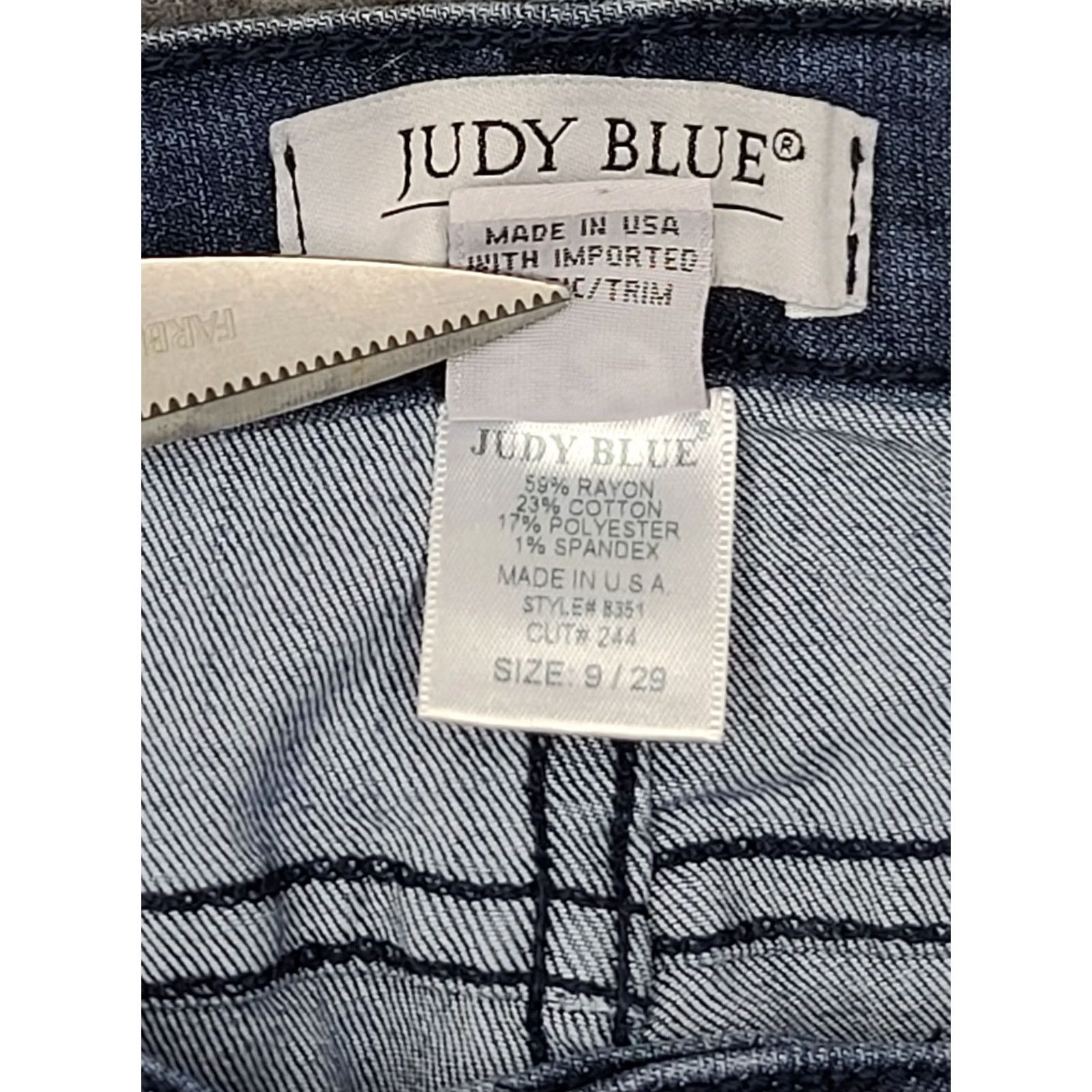Denime Judy Blue Jeans Women 9 Flare Leg Mid Rise Denim Casual Blue Trouser 5-Pocket Size 30" / US 8 / IT 44 - 4 Thumbnail