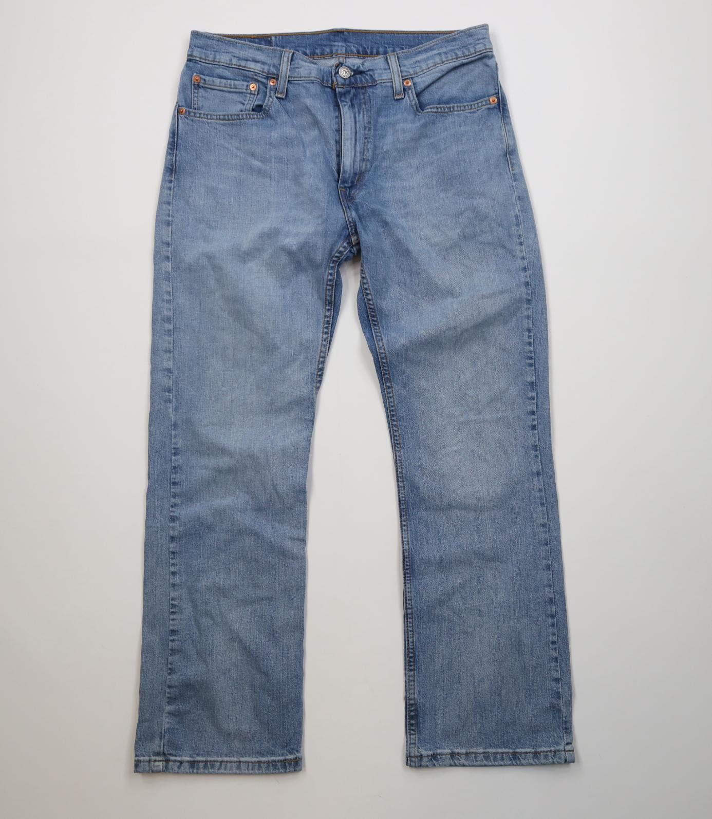 Levi's Vintage Y2K Levis 527 Bootcut Flared Denim Jeans Blue Size US 33 - 1 Thumbnail