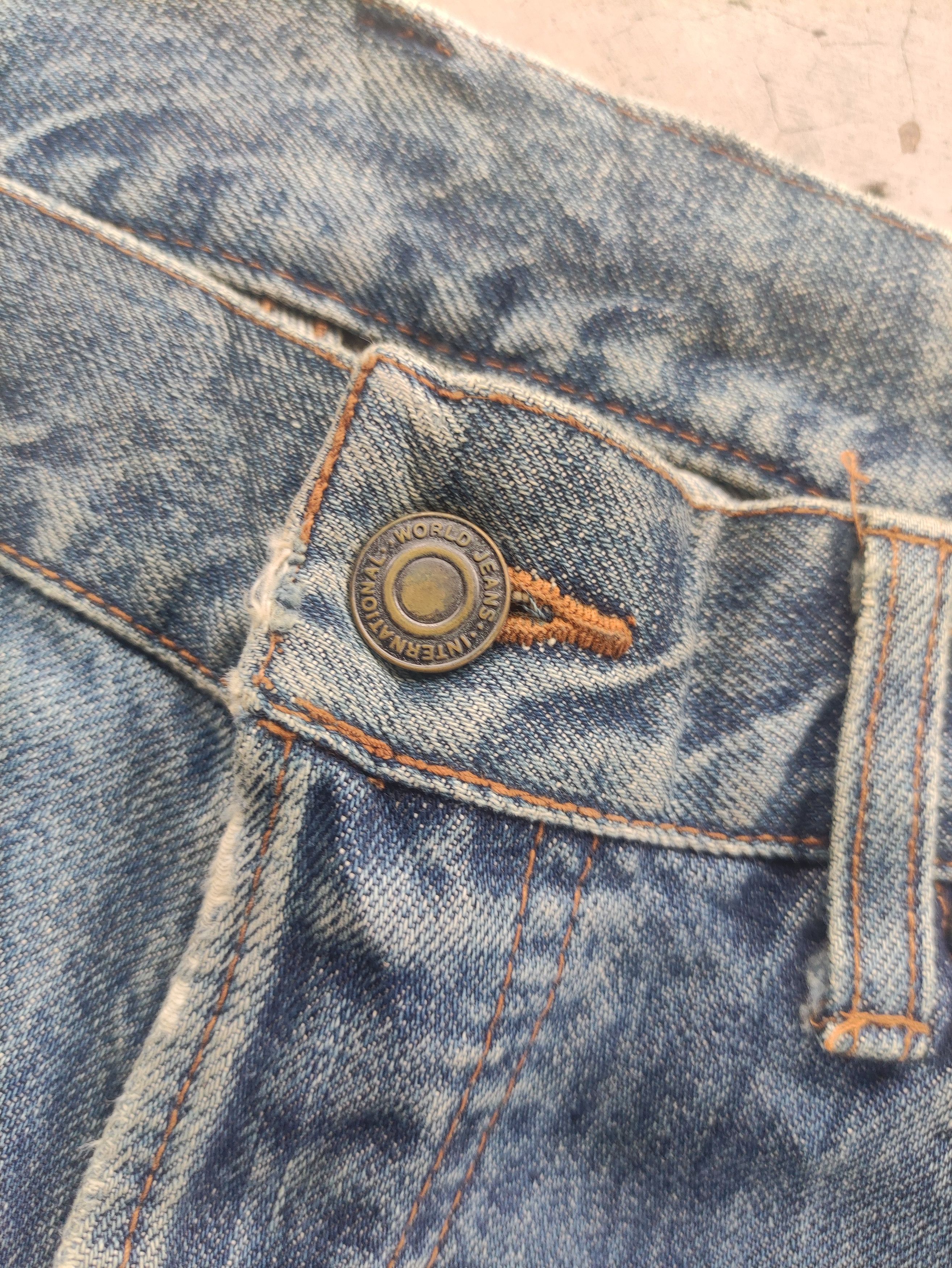 Japanese Brand Vintage Japanese Flare Denim Distressed Faded Jean Size US 34 / EU 50 - 6 Thumbnail
