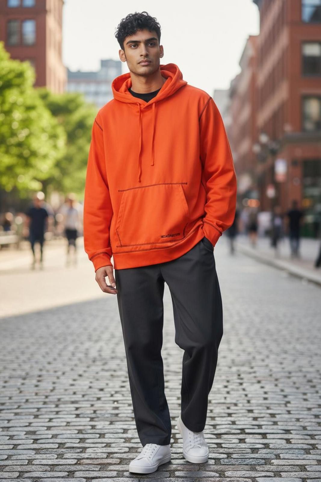 Ecko Unltd. Ecko Unltd. Orange Pullover Hoodie Sweatshirt Size US XXL / EU 58 / 5 - 2 Thumbnail