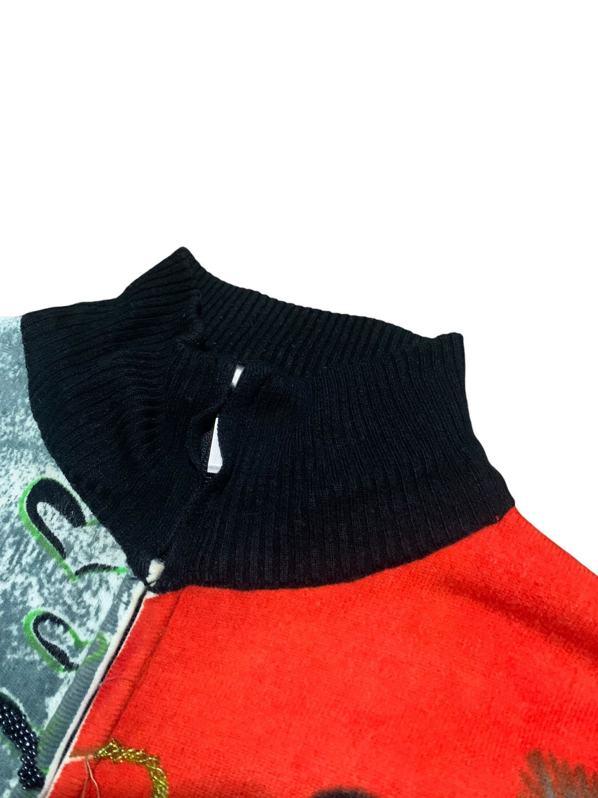 Custo Barcelona 2000s Custo Barcelona full print knit zip sweater LOVE CHAT Size US S / EU 44-46 / 1 - 7 Thumbnail