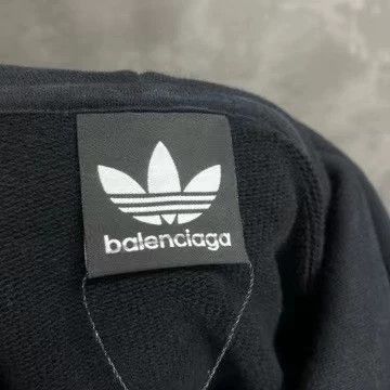 Balenciaga Balenciaga Balenciaga Adidas Black Embroidered Hoodie-2506 Size US M / EU 48-50 / 2 - 3 Thumbnail