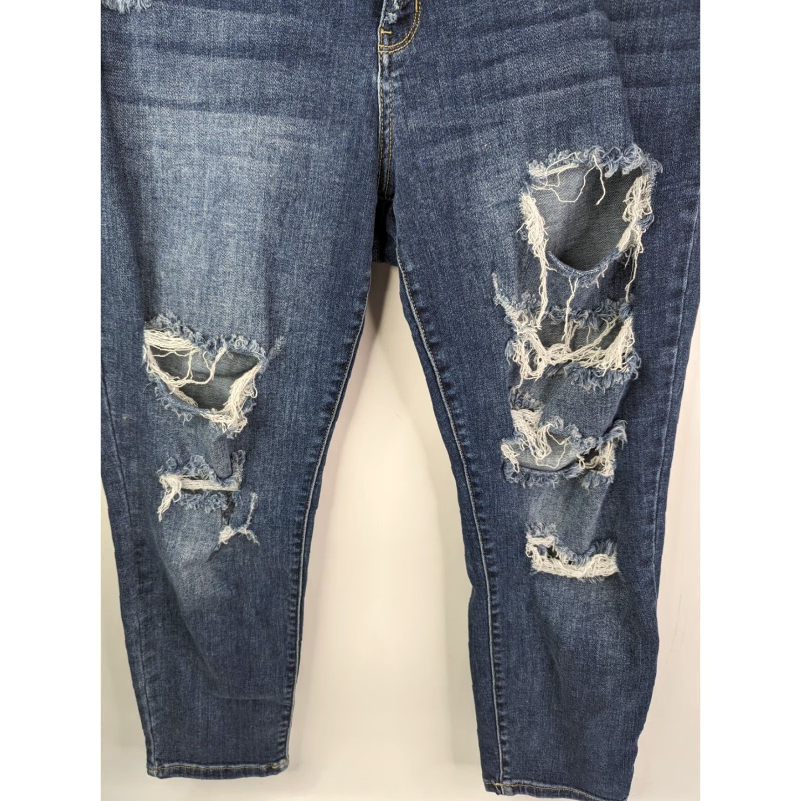 Vintage Judy Blue Boyfriend Jeans Distressed Women's Size 32/15 Regular Blue JB82156MD Size 24" / US 00 / IT 34 - 3 Thumbnail