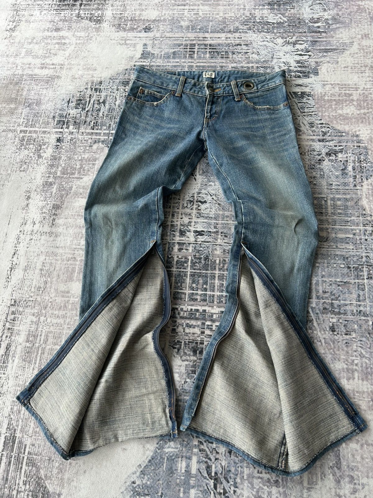 Le Grande Bleu (L.G.B.) LGB Rockstar Zipper Jeans Size US 30 / EU 46 - 3 Thumbnail