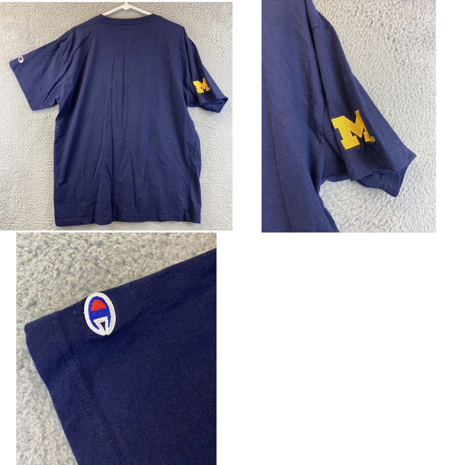 Champion Vintage Champion University of Michigan T-Shirt Men XL Blue Embroidered Logo 86-24 Size US XL / EU 56 / 4 - 8 Thumbnail