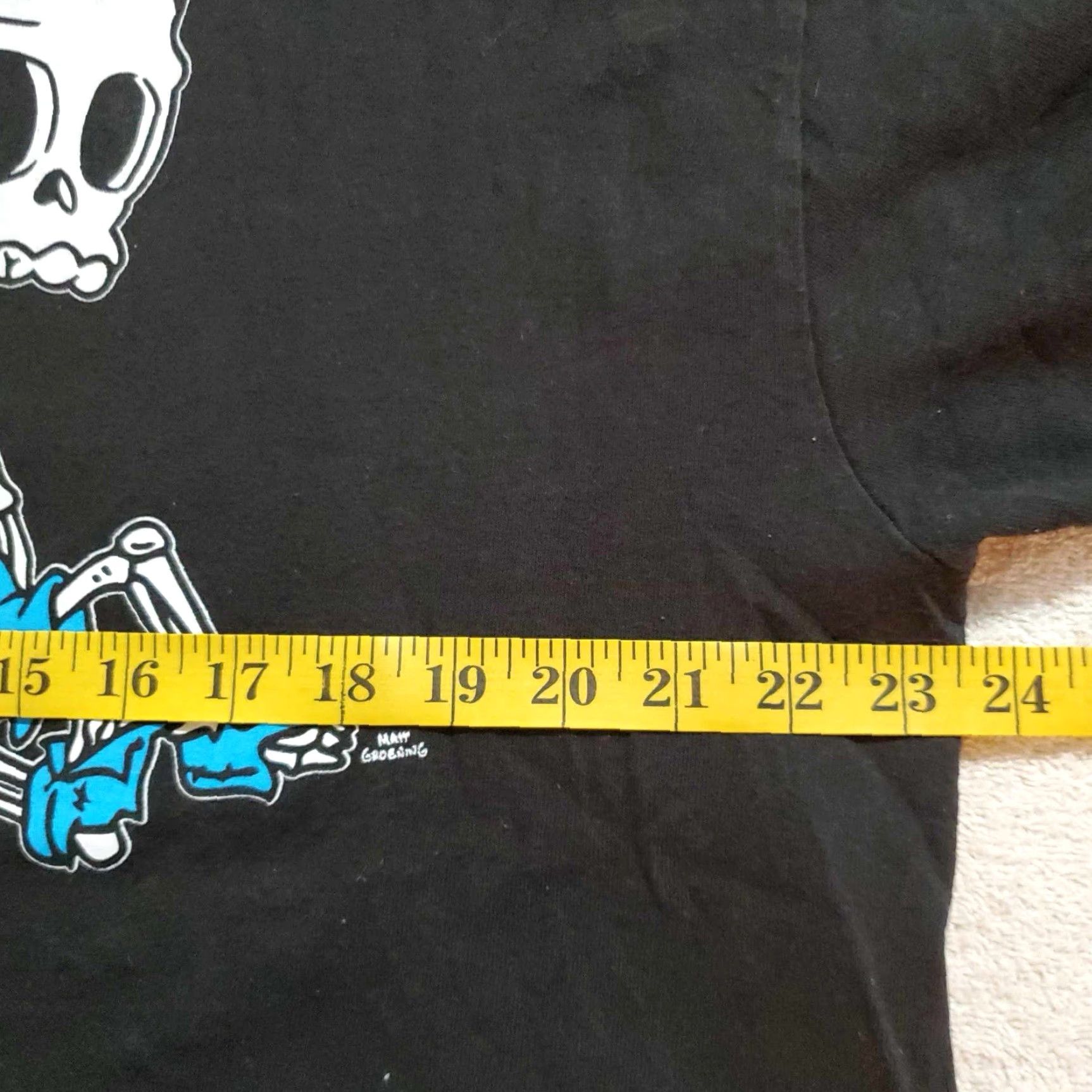 Vintage The Simpsons Mens Bart & Lisa Simpson Skeletons Funny Black Shirt 2XLT Size US XXL / EU 58 / 5 - 5 Thumbnail