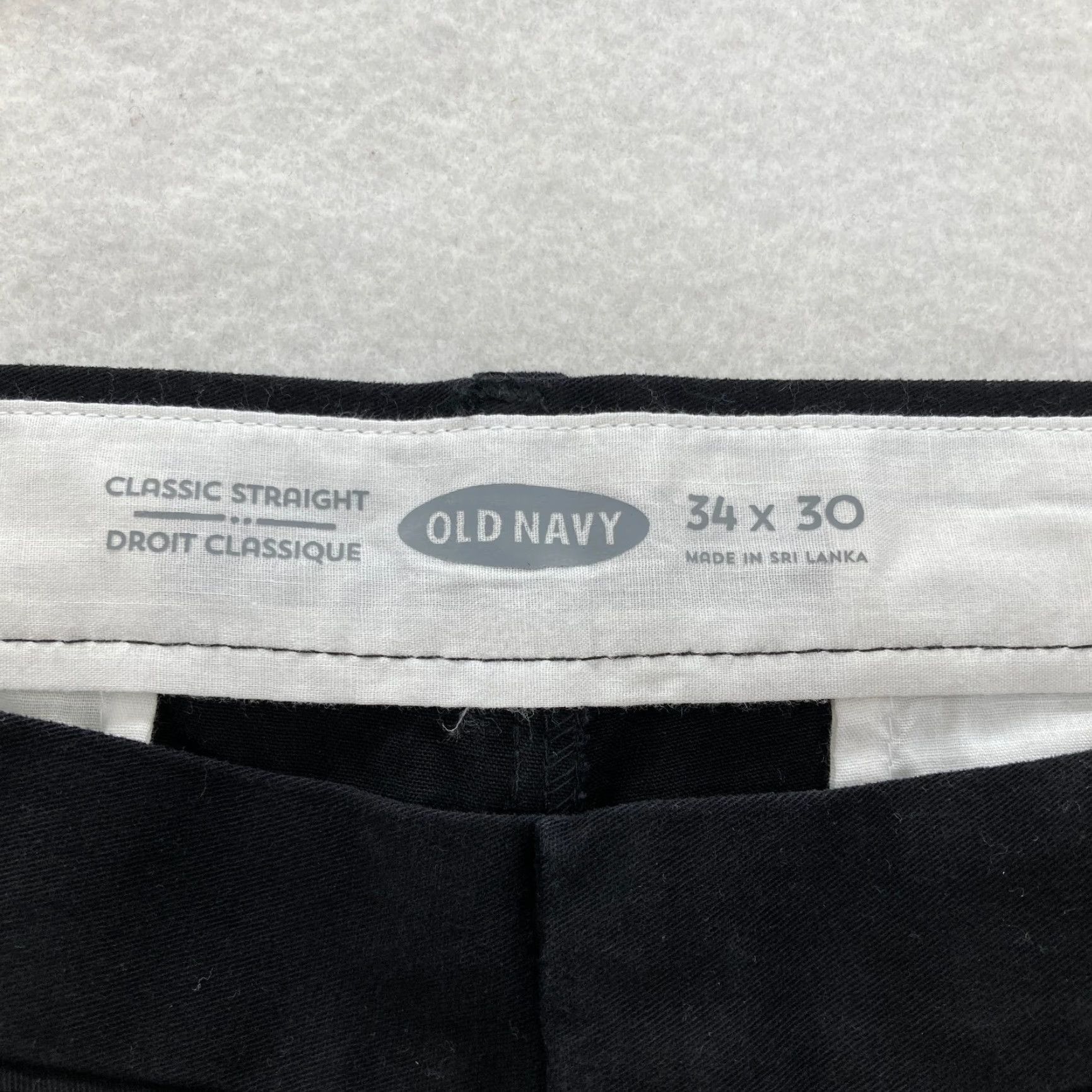 Old Navy Old Navy Pants Mens 34x30 Black Cotton Classic Straight Leg Casual Preppy Work Size US 34 / EU 50 - 4 Thumbnail