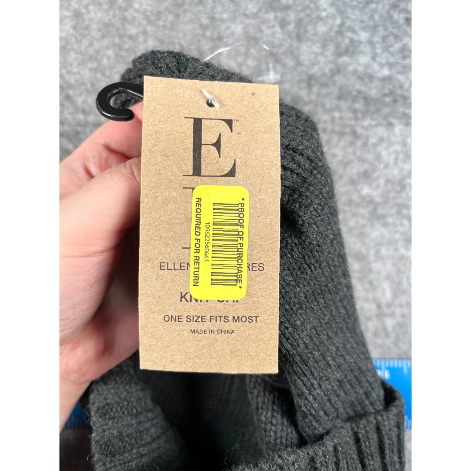 Vintage Happiness Ellen DeGeneres Beanie Toque Women One Size Gray Knit 100% Acrylic NEW Size ONE SIZE - 7 Thumbnail