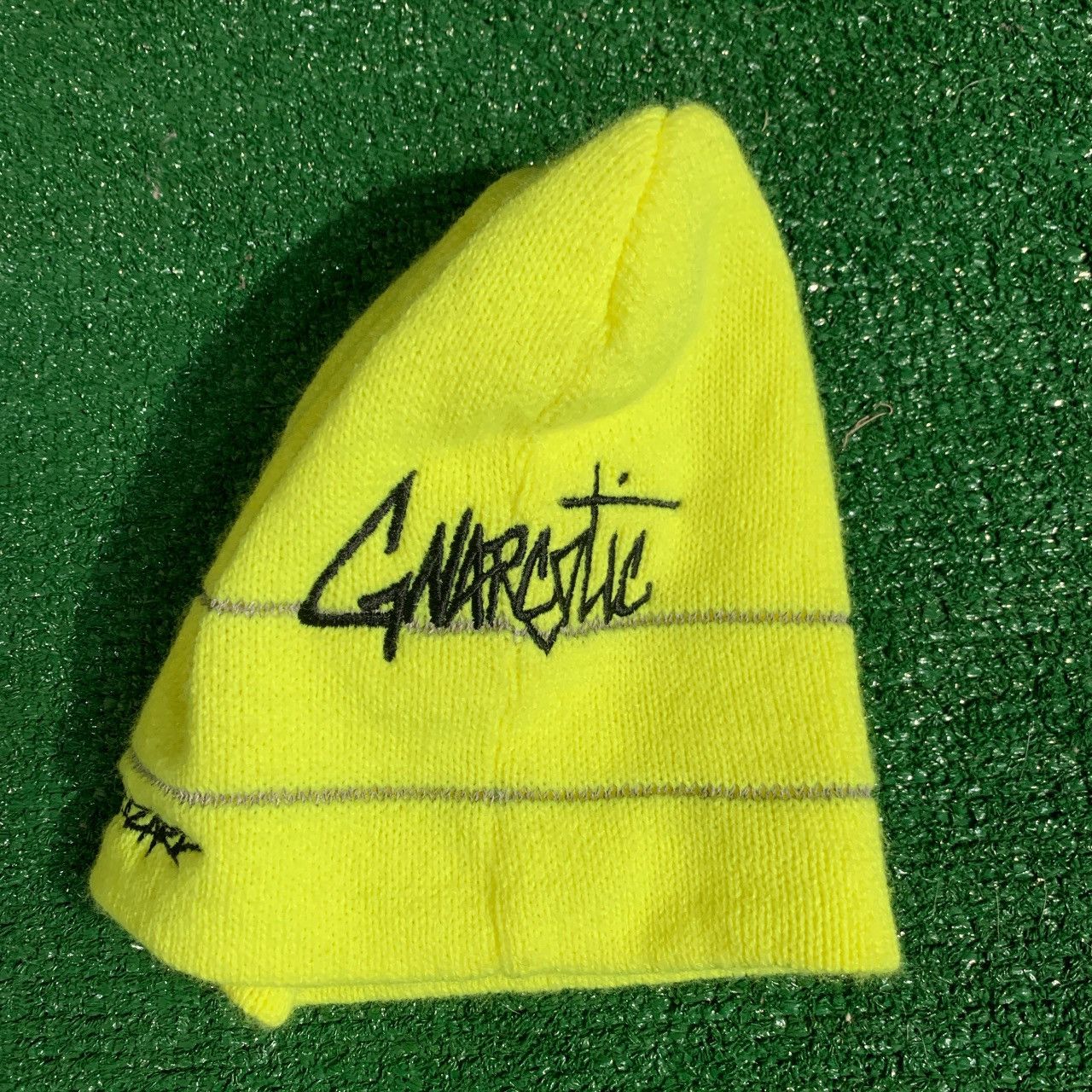 Gnarcotic Gnarcotic Neon Green Beanie Size ONE SIZE - 2 Thumbnail