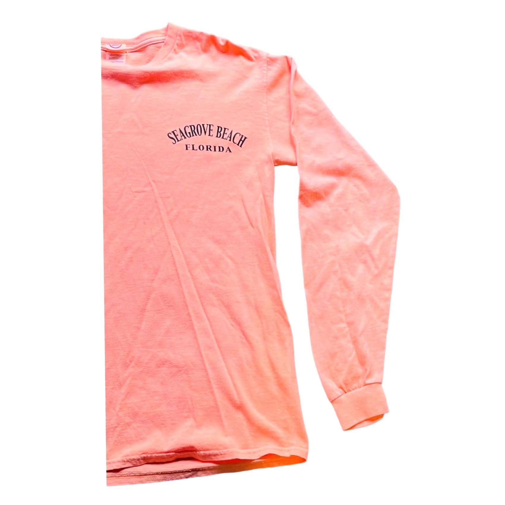 Delta VINTAGE Delta Seagrove Beach Florida Orange Double-Sided Long Sleeve Shirt M Men 90s VTG CI Size US M / EU 48-50 / 2 - 3 Thumbnail