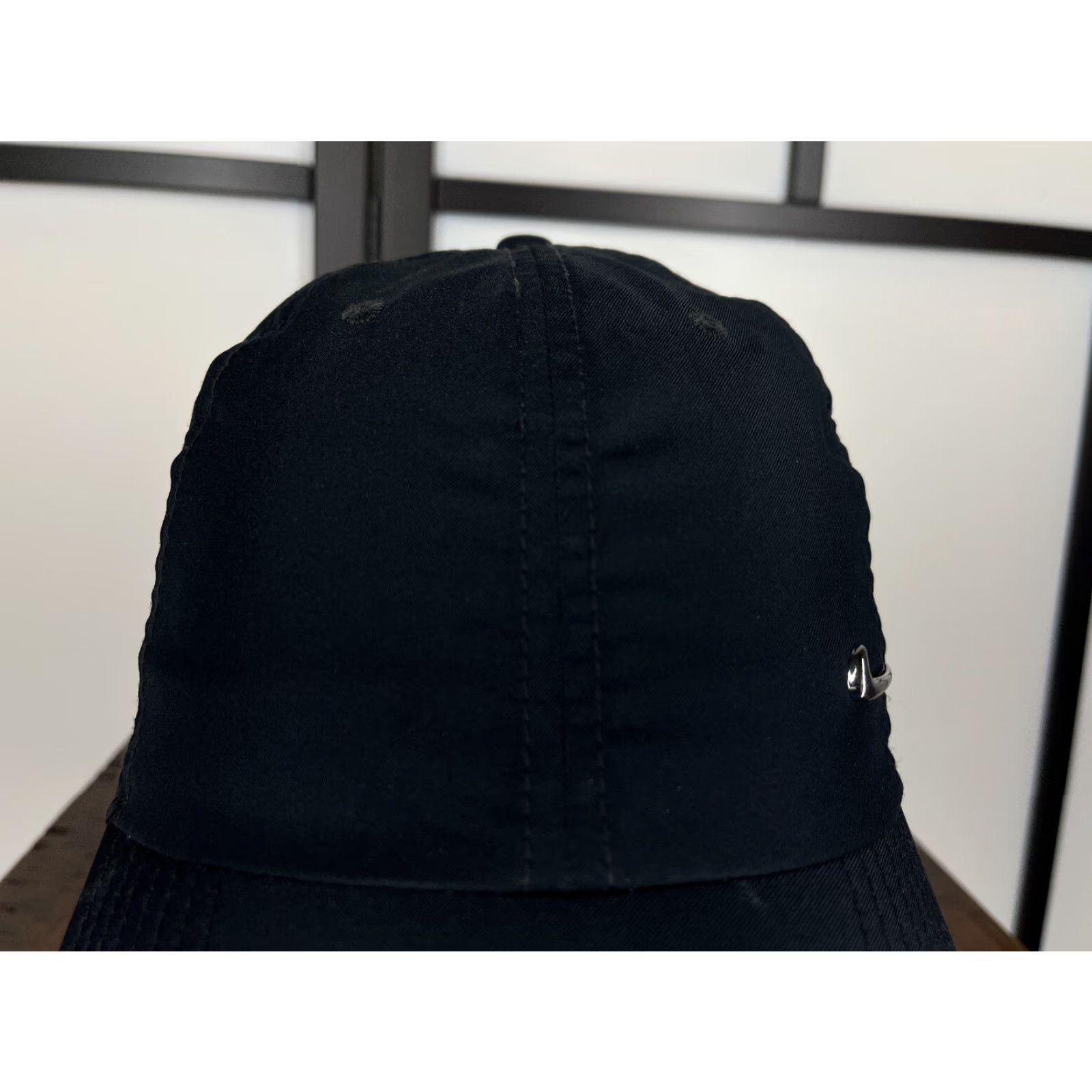 Nike Nike Hat Cap Strap Back Adult Black Extra Large Dri-Fit Metal Logo Club Peak XV Size ONE SIZE - 2 Thumbnail