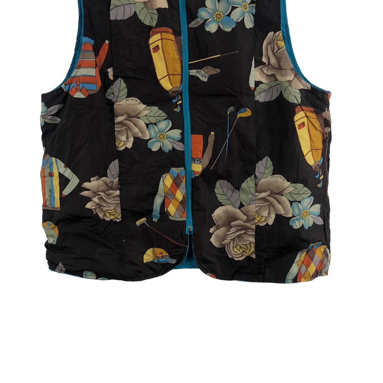 Other FLORAL PAINTING JAPAN Designer AOP Quilted Vest Jacket Size M / US 6-8 / IT 42-44 - 4 Thumbnail