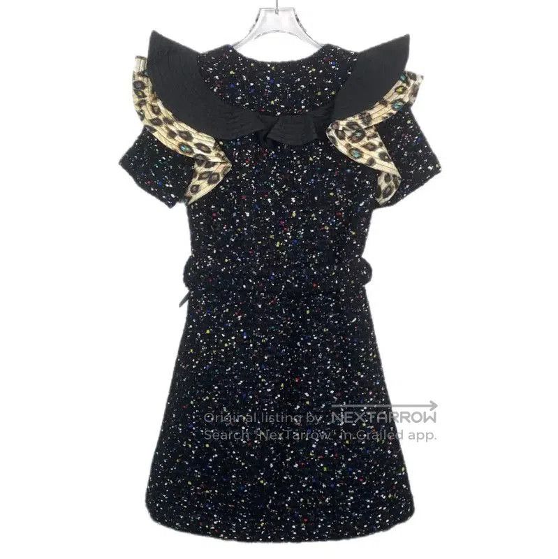 Louis Vuitton Louis Vuitton Black Cotton XXS Dress with Details . Size XXS / US 00 / IT 34 - 2 Thumbnail