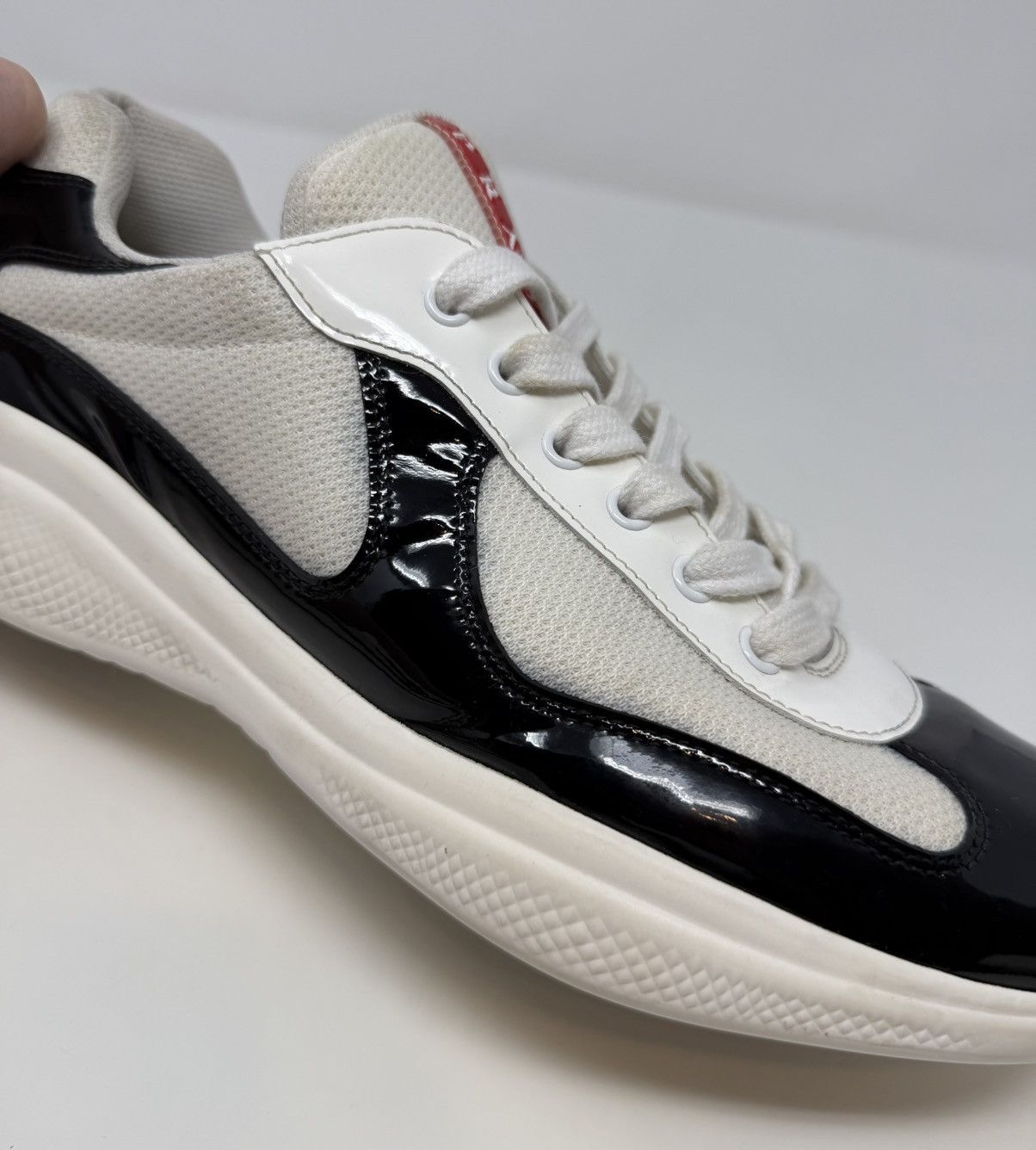 Prada Prada Americas Cup Sneaker White/Black Size US 11.5 / EU 44-45 - 11 Thumbnail