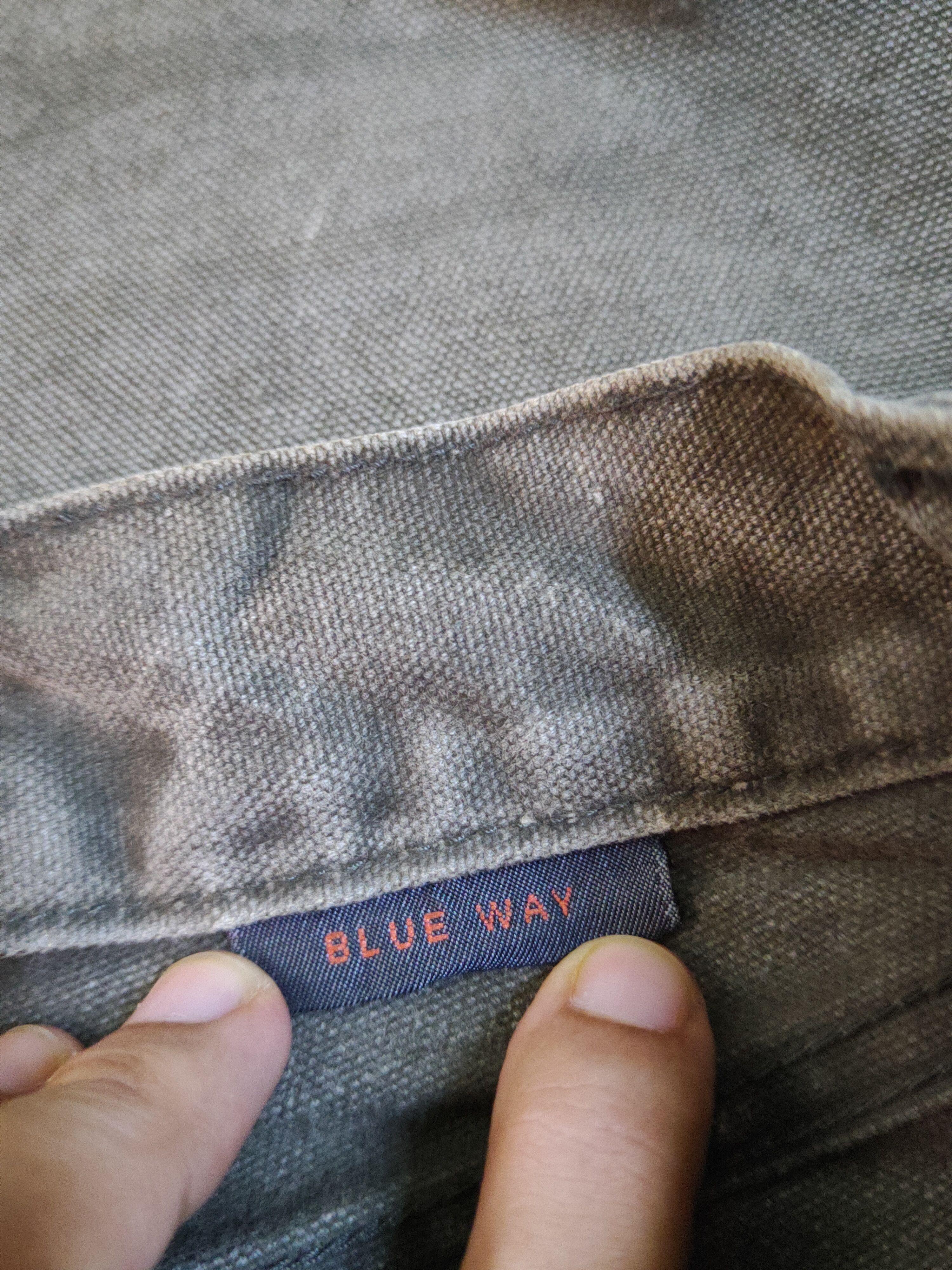 Japanese Brand Blue Way Olive faded cargo denim Jeans #S1571 Size US 28 / EU 44 - 14 Thumbnail