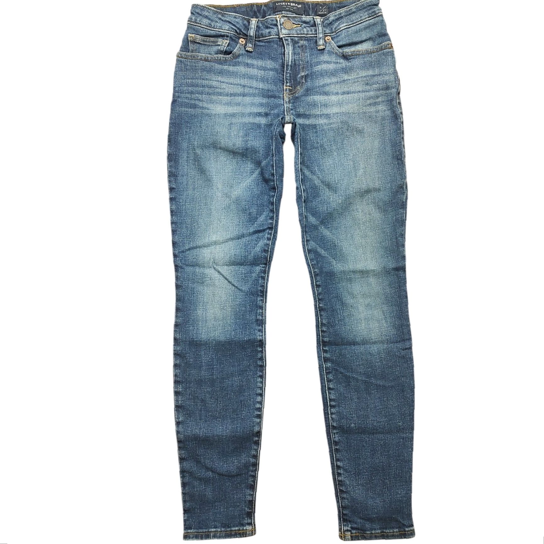Lucky Brand Lucky Brand Jeans Womens Slim Ankle 4 27x27 Blue Denim Belt Loops 5-Pocket Bohemian 90s Lolita Skinny Size 27" / US 4 / IT 40 - 2 Thumbnail