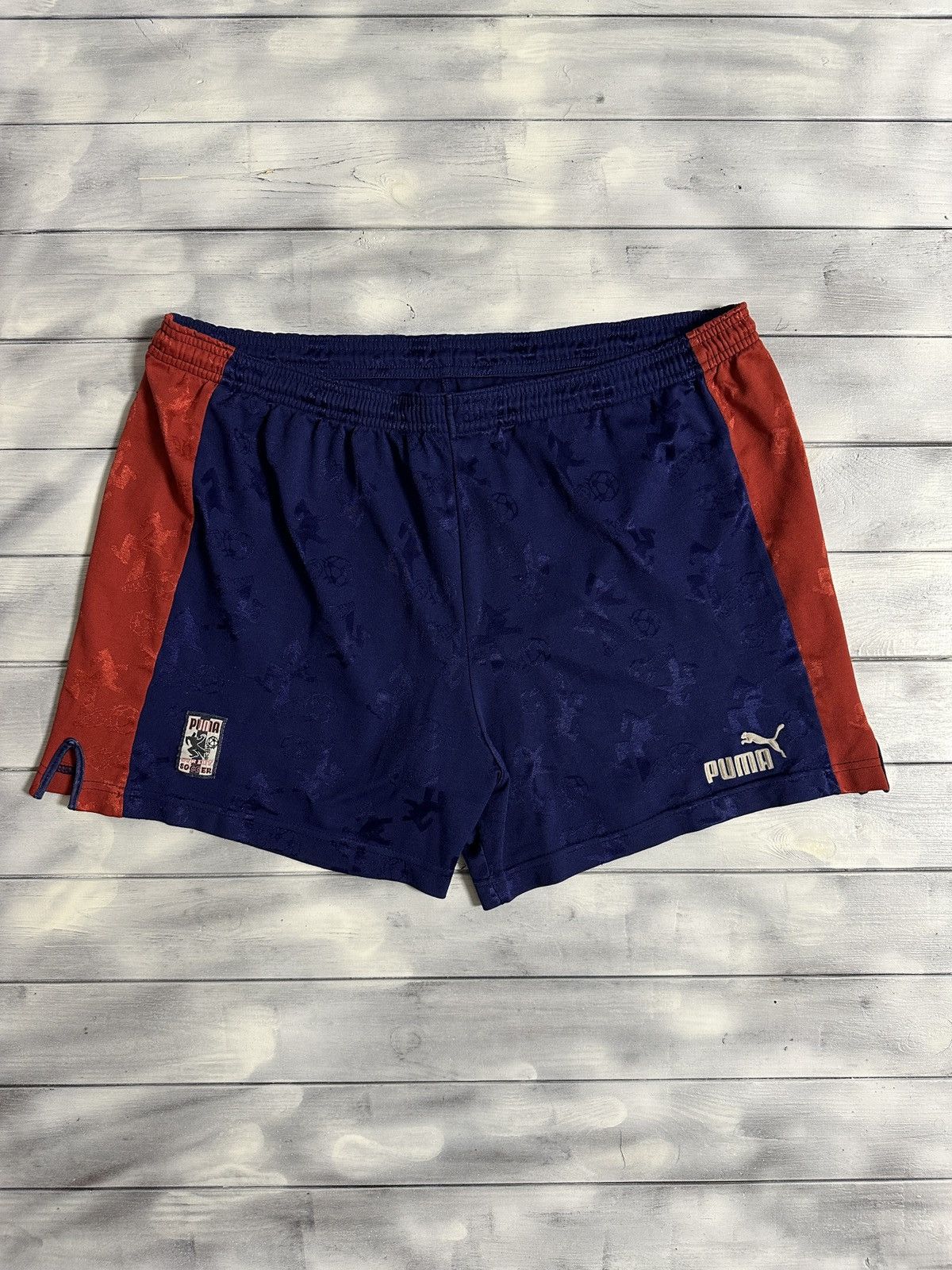 Puma × Vintage Rare Vintage Shorts Puma Street Soccer Monogram . Size US 34 / EU 50 - 1 Thumbnail